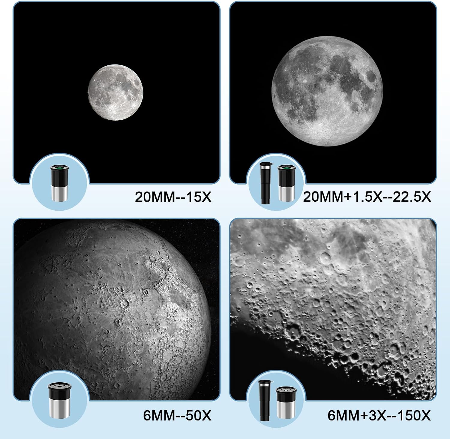 Telescope for Kids, 70MM Aperture Telescopes for Adults (15X-150X) with FMC Optics, 300MM Astronomical Refractor Telescope for Beginners with Phone Adapter, Portable Astronomy Gifts for Moon and Star - Image 2
