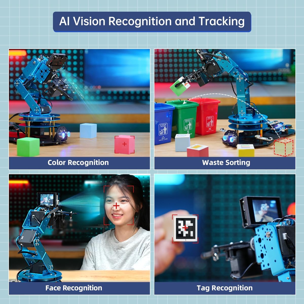 Robotic Arm Kit 6DOF Programming Robot Arm with 6 Servos, Handle, Mechanical Claw, etc, PC Software APP Control with Tutorial for Arduino STEM Education & Engineering Science Kits, LeArm Open Source - Image 5