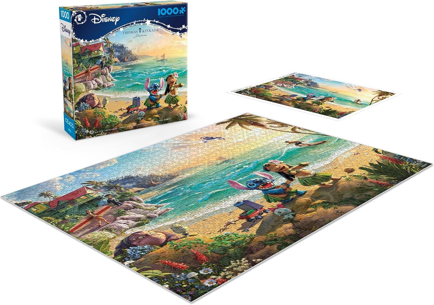 Ceaco - Thomas Kinkade Disney - Lilo and Stitch - 1000 Piece Jigsaw Puzzle - Image 4