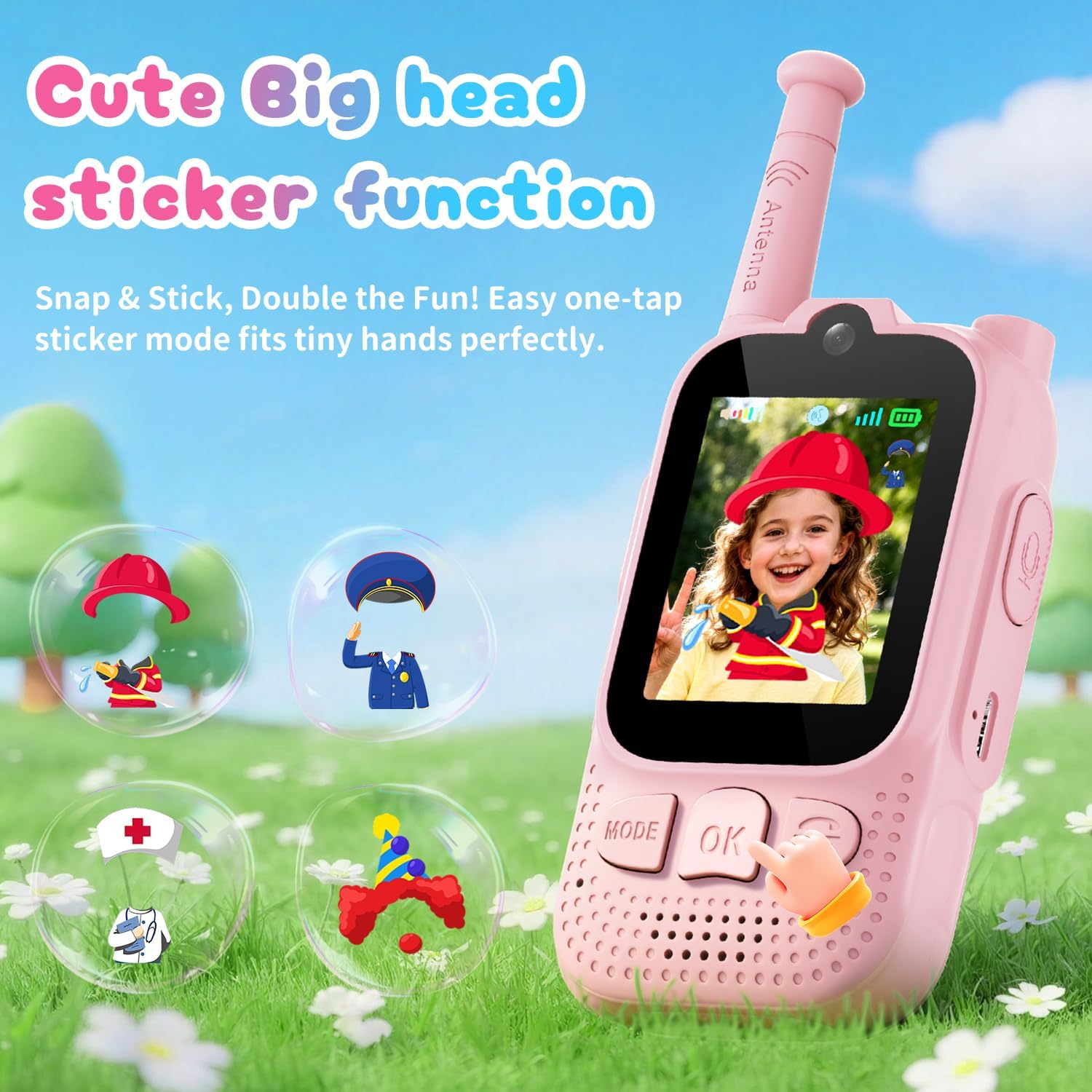 Kids Video Walkie Talkies, 2 Pack Facetime Wakey takey with Video for Kids - Image 4