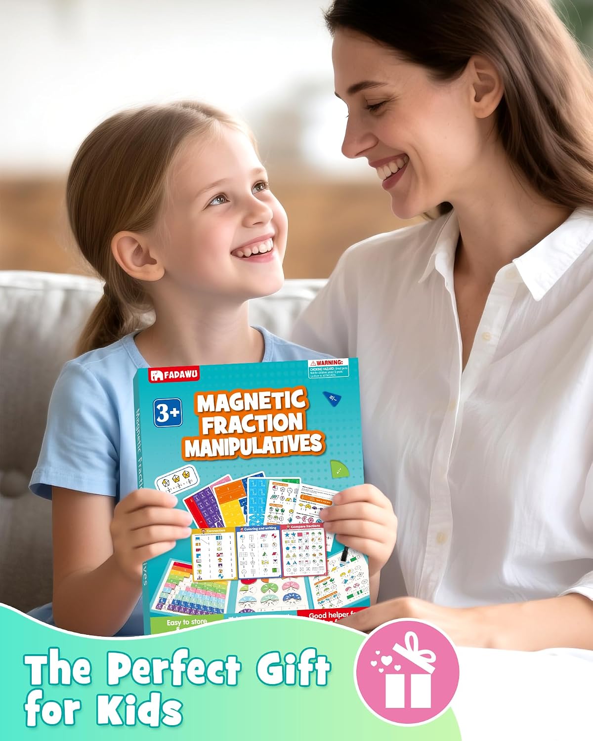 Magnetic Fraction Educational Puzzle, Fraction Manipulatives Book - Image 7