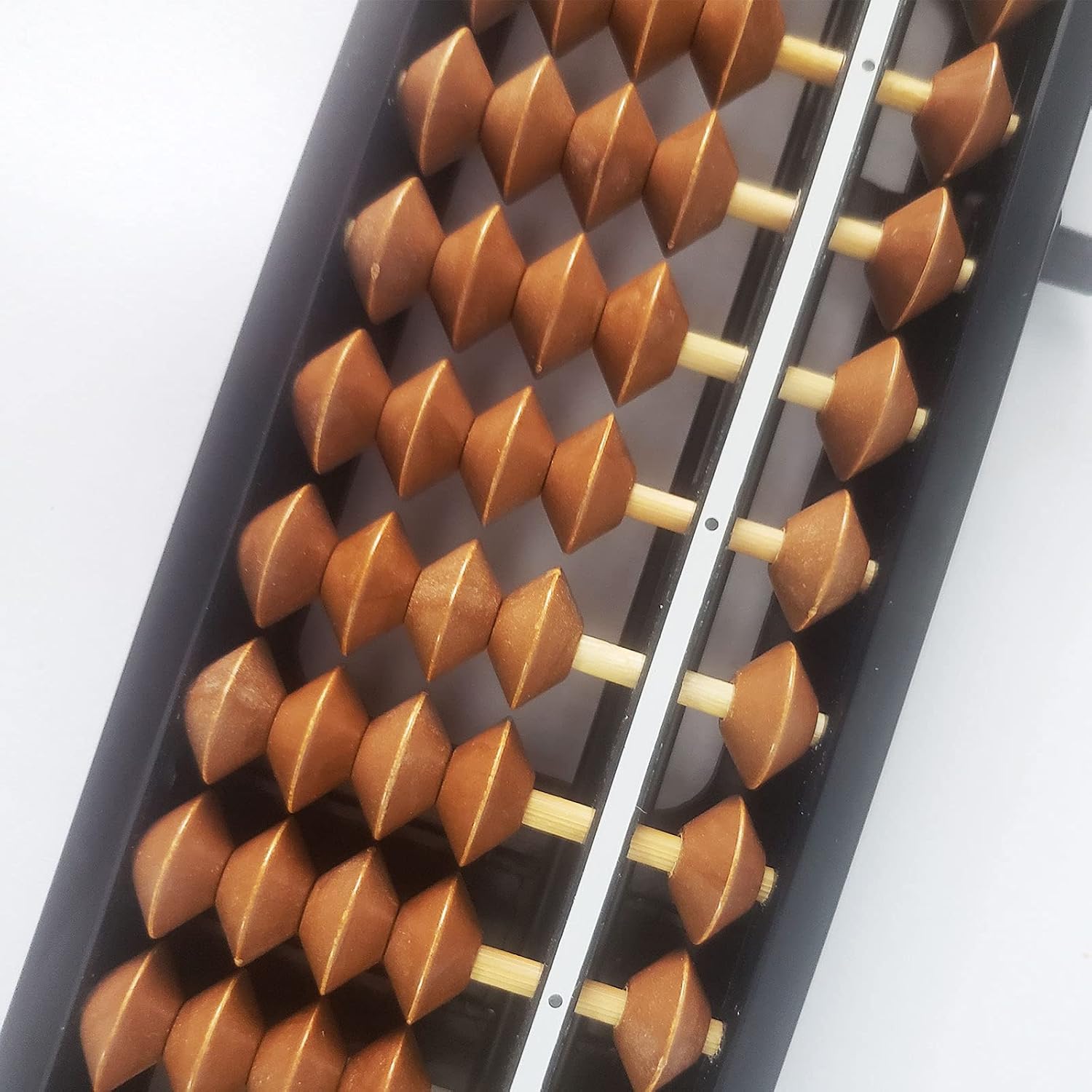 Digit Standard Abacus Soroban Professional 17 Column (10.2 inch) Math Abacus, Math Calculating Tool with Reset Button for Adults Kids (Brown) - Image 3