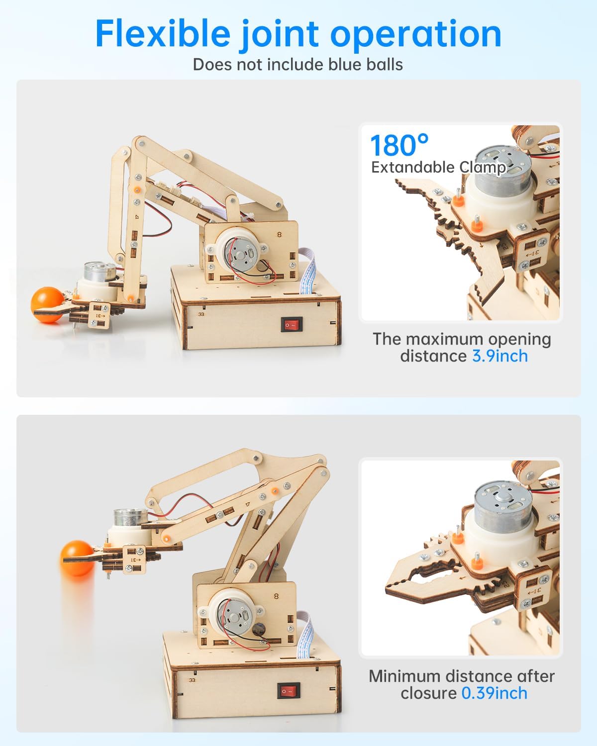 Robot Arm Kits, Robotics for Kids Ages 8-12 14-16 STEM Toys, DIY Science Experiment Engineering Building Circuits Projects, Birthday Gifts for 9 10 11 13 14 15 16+ Year Old Boys Girls Teens Adults - Image 3