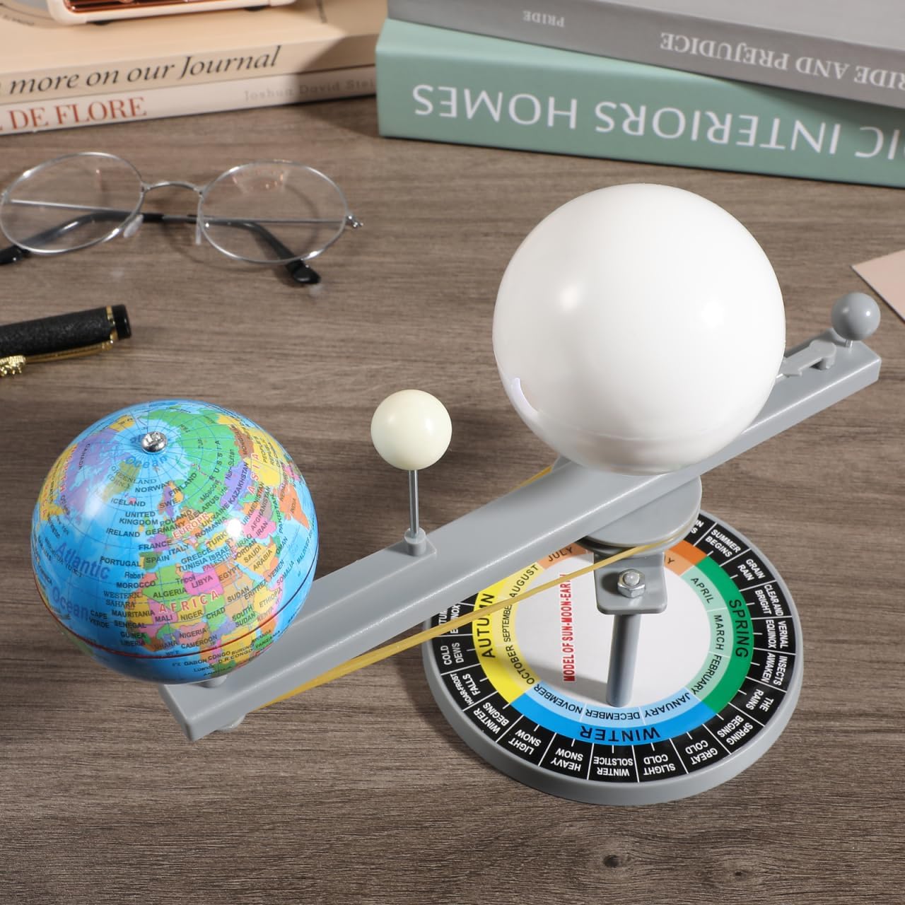 Alasum Sun Earth Moon Orbital Model Educational Apparatus Astronomy Science Kit for Classroom Teaching and Simulation Planetary Movements Learning Toy 8.26X6.69X4.13In - Image 2