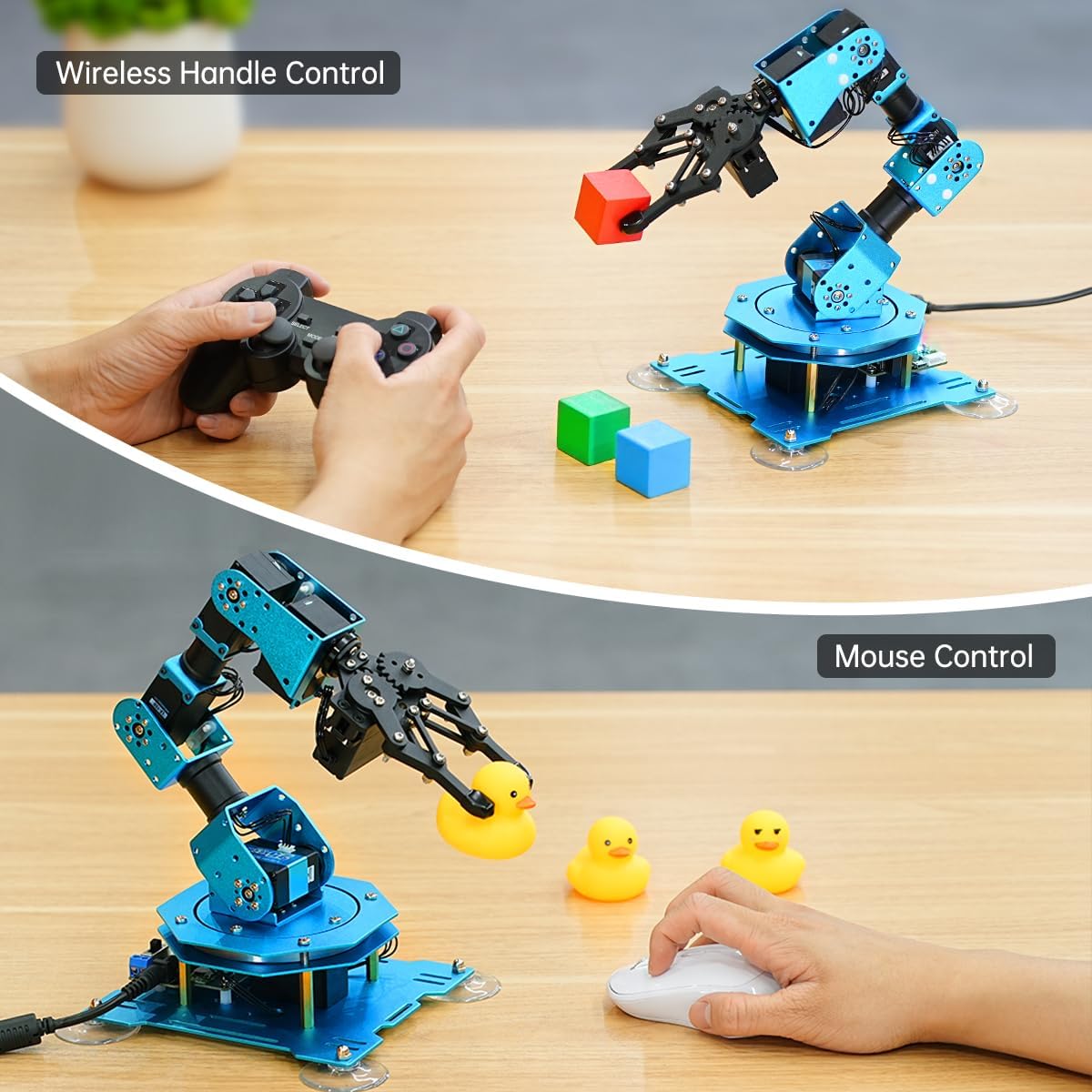 Robotic Arm for Arduino Coding Programming 6DOF Hiwonder-xArm1S STEM Educational Building Robot Arm Kits, 6 AXIS Full Metal Robotic Arm Wireless Controller/PC/App/Mouse Control Learning Robot - Image 3