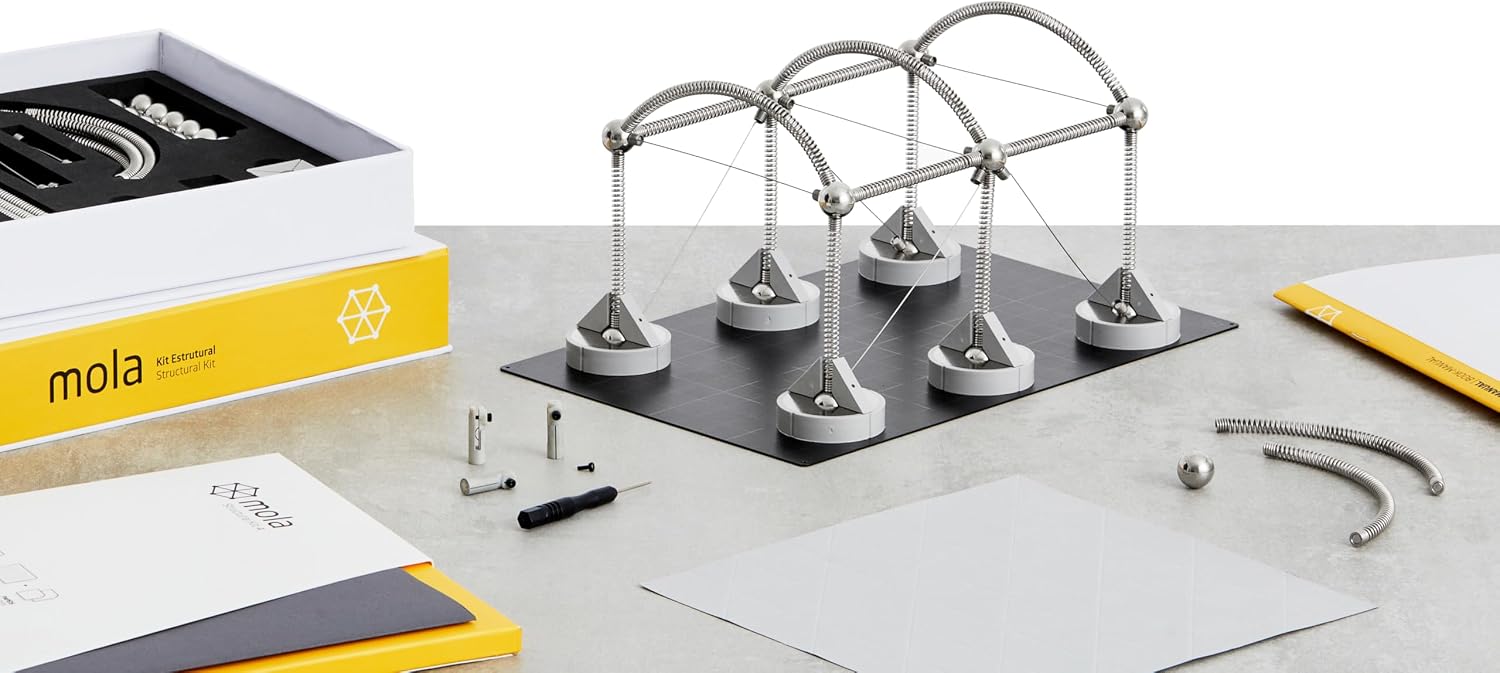 Mola Structural Kit 4 | Magnetic Modular Kit for Engineering and Architecture Education | 145 Pieces + Practical Guide - Image 3