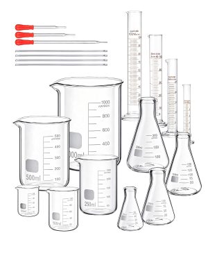 TANYO 20Pcs Glass Beaker Set, Lab G...