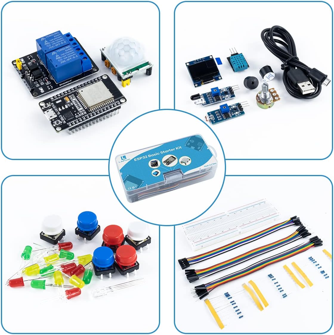 LAFVIN Basic Starter Kit for ESP32 ESP-32S WiFi IoT Development Board with Tutorial Compatible with Arduino IDE - Image 5