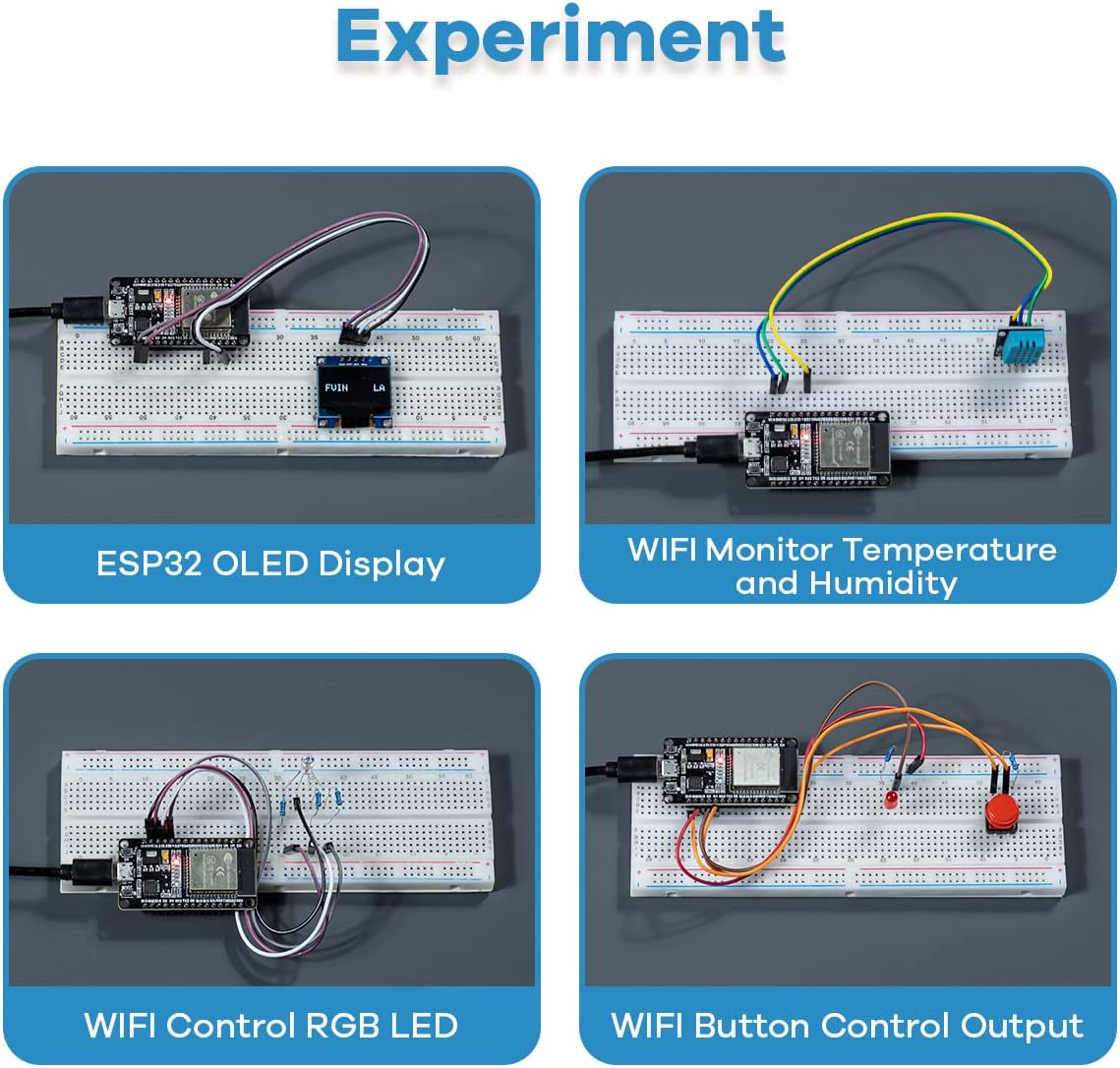 LAFVIN Basic Starter Kit for ESP32 ESP-32S WiFi IoT Development Board with Tutorial Compatible with Arduino IDE - Image 4