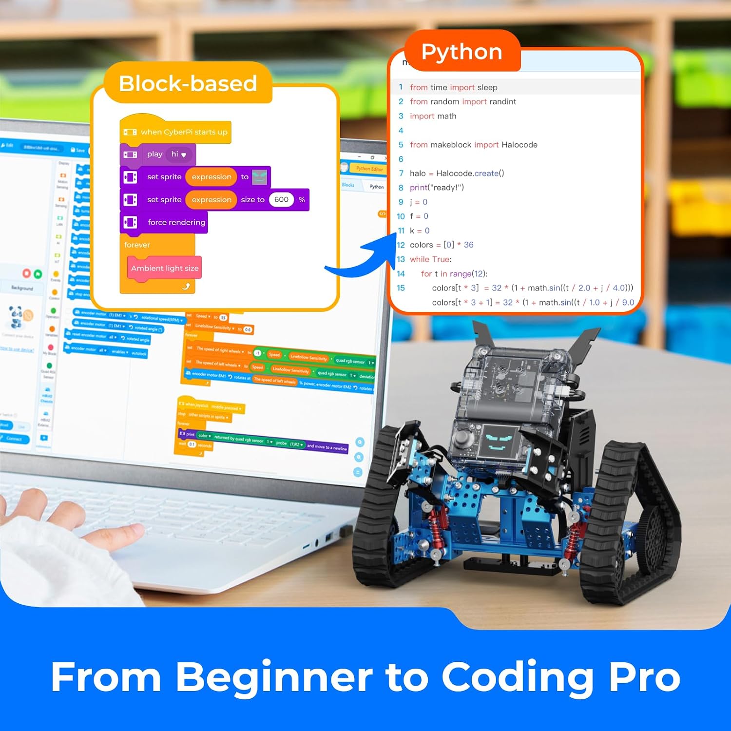 Makeblock mBot2 Rover Robotics Kit for Kids Ages 8-12 - Image 6