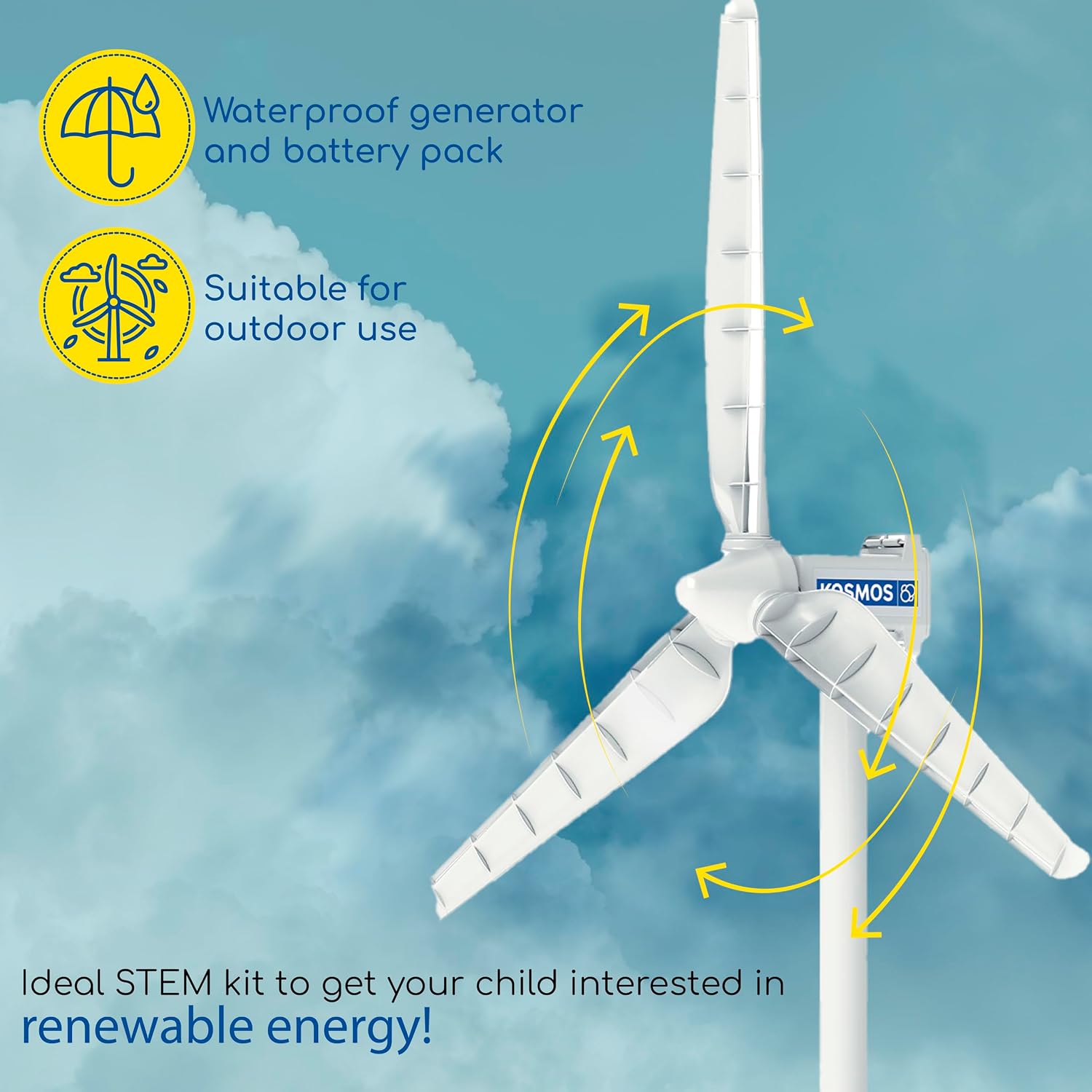 Thames & Kosmos Wind Power V4.0 STEM Experiment Kit | Build a 3ft Wind Turbine to Generate Electricity | Learn About Renewable Energy & Power a Small Model Car | Weatherproof for Outdoor Use - Image 7