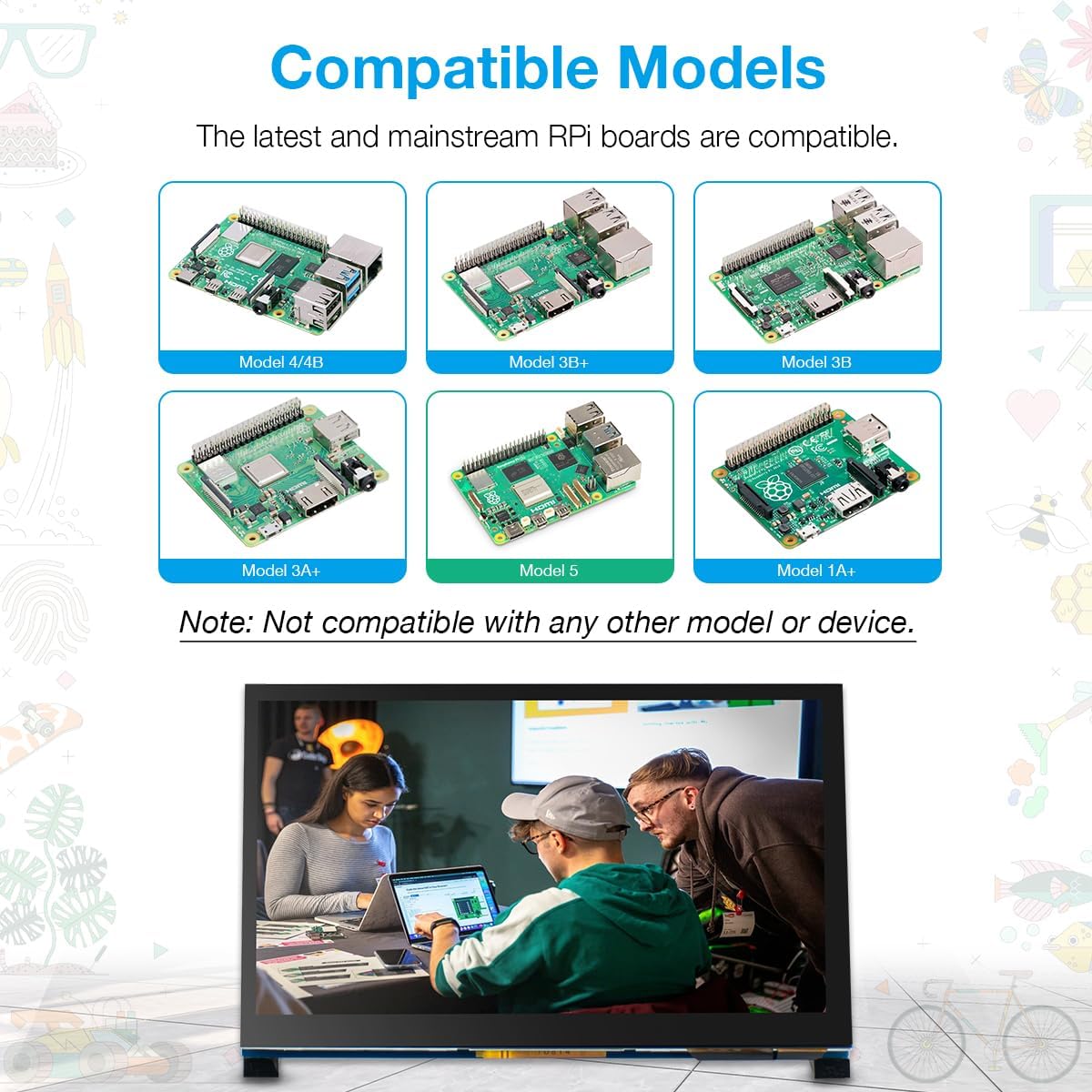Hosyond 7 Inch Touchscreen IPS DSI Display Compatible with Raspberry Pi 5/4/3, 800x480 Pixel Capacitive Screen MIPI Driver-Free Interface - Image 8