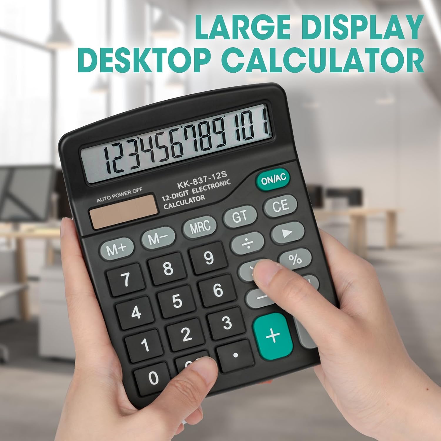 6 Pack Calculator Bulk, 12 Digits Calculators Desktop with Large LCD Display and Sensitive Butto, Solar and Battery Dual Power, Desk Calculator for Office, School, Home - Image 6