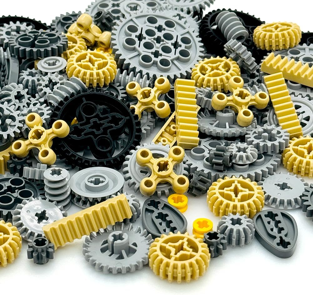 Miutrue Technical Parts Wheels Gears Building Blocks Accessories Pieces kit Construction Toys Set for Kids 6yrs+ Compatible with Major Brands - Image 4
