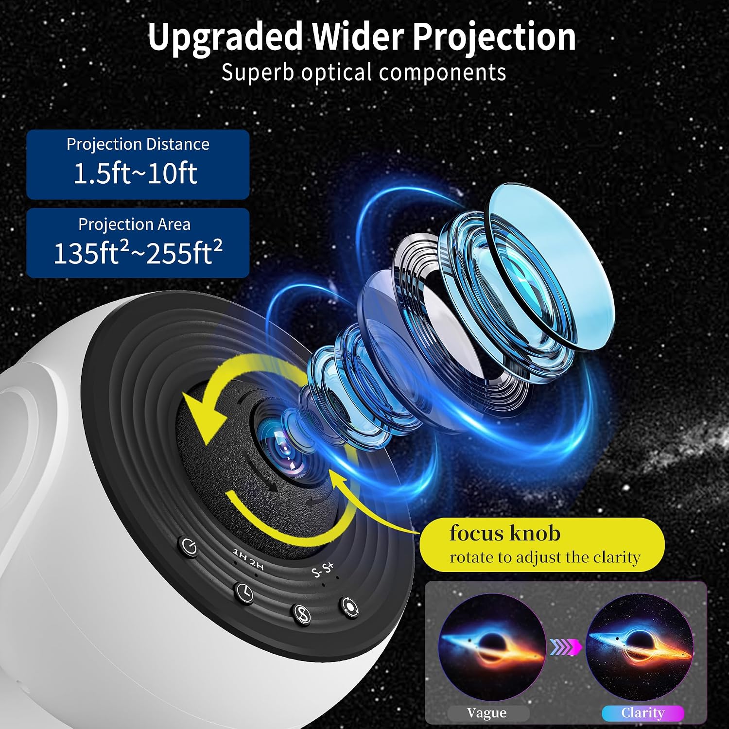 FlyLily Galaxy Projector for Bedroom, 13 in 1 Planetarium Star Projector with Solar System & Constellation, 360° Rotating Galaxy Light Projector, Space Night Light Projector for Kids Adults Gifts - Image 5