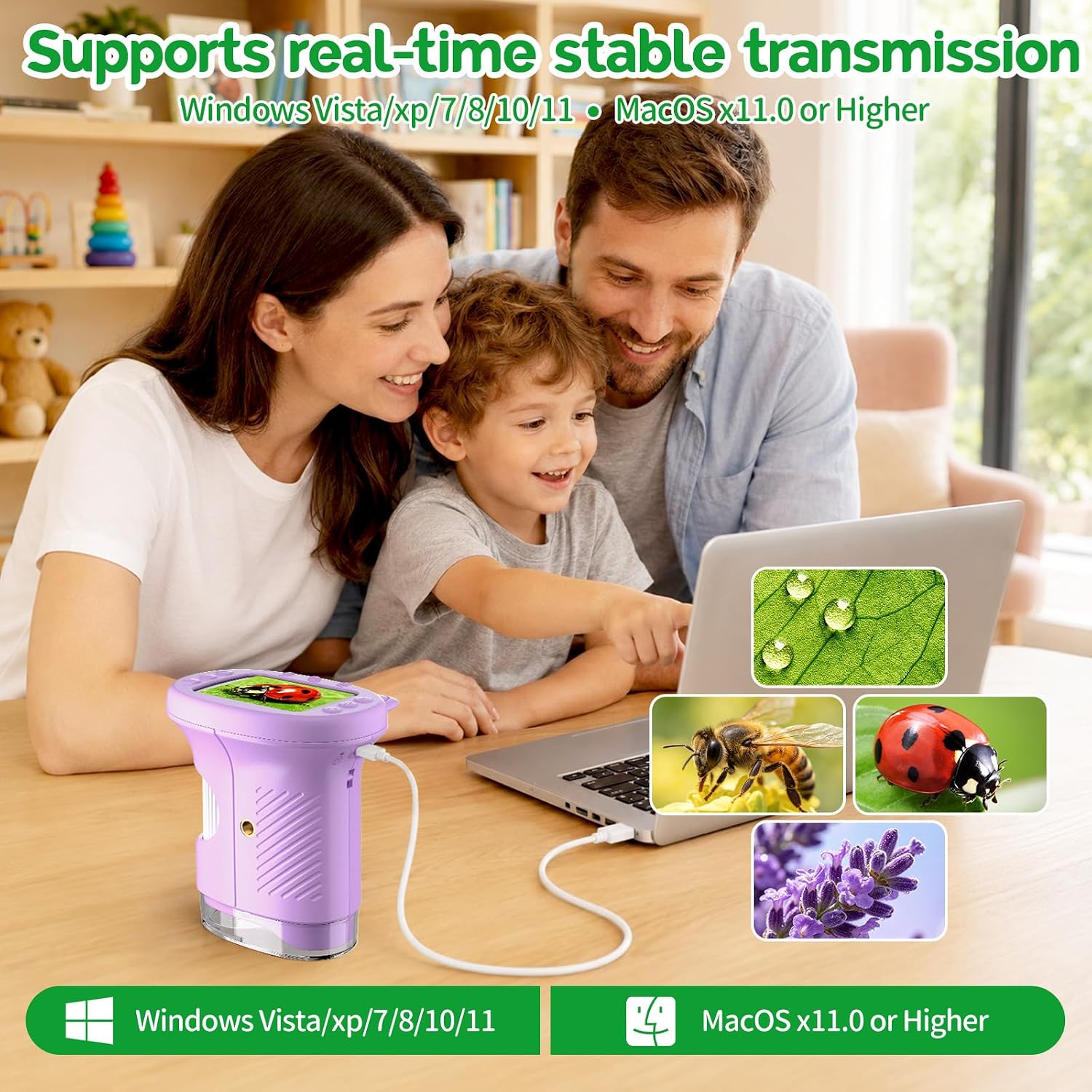 1000X Handheld Digital Microscope for Kids Explorer STEM Toys & Gifts - Image 6