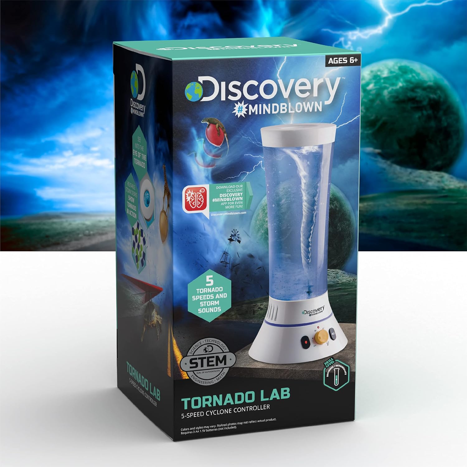 Discovery™ Tornado Lab, 5-Speed Cyclone Controller, Educational Learning Activity Kit, Fun and Exciting Toy, STEM Experiment Set for Boys, Girls, Kids Ages 6+ - Image 7