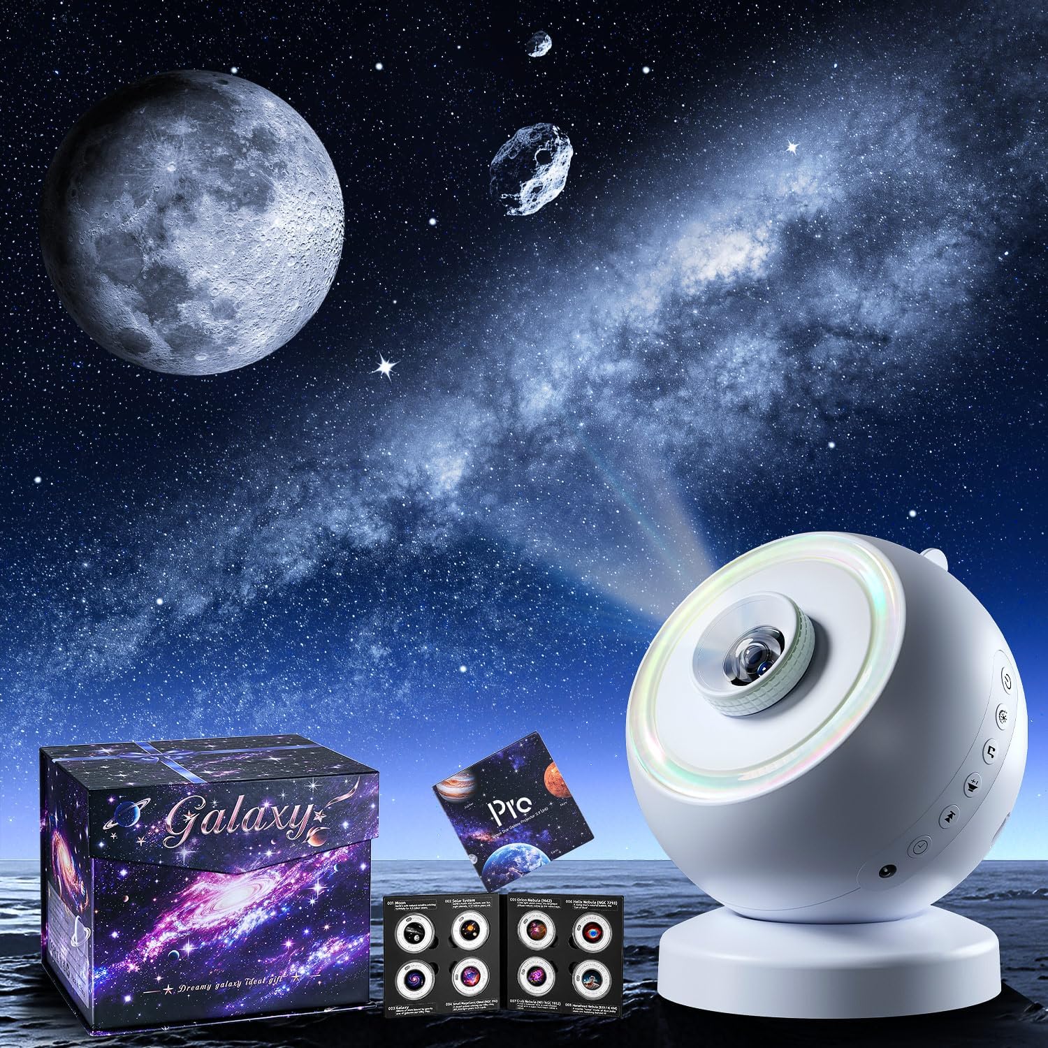 Galaxy Projector for Bedroom,29 Soothing Sounds Machine,16 HD Disc Ocean Ceiling Planetarium Star Night Light Projector,Remote Timer Bluetooth Speaker,Gifts for Boys & Girls,Sensory Product for Kids