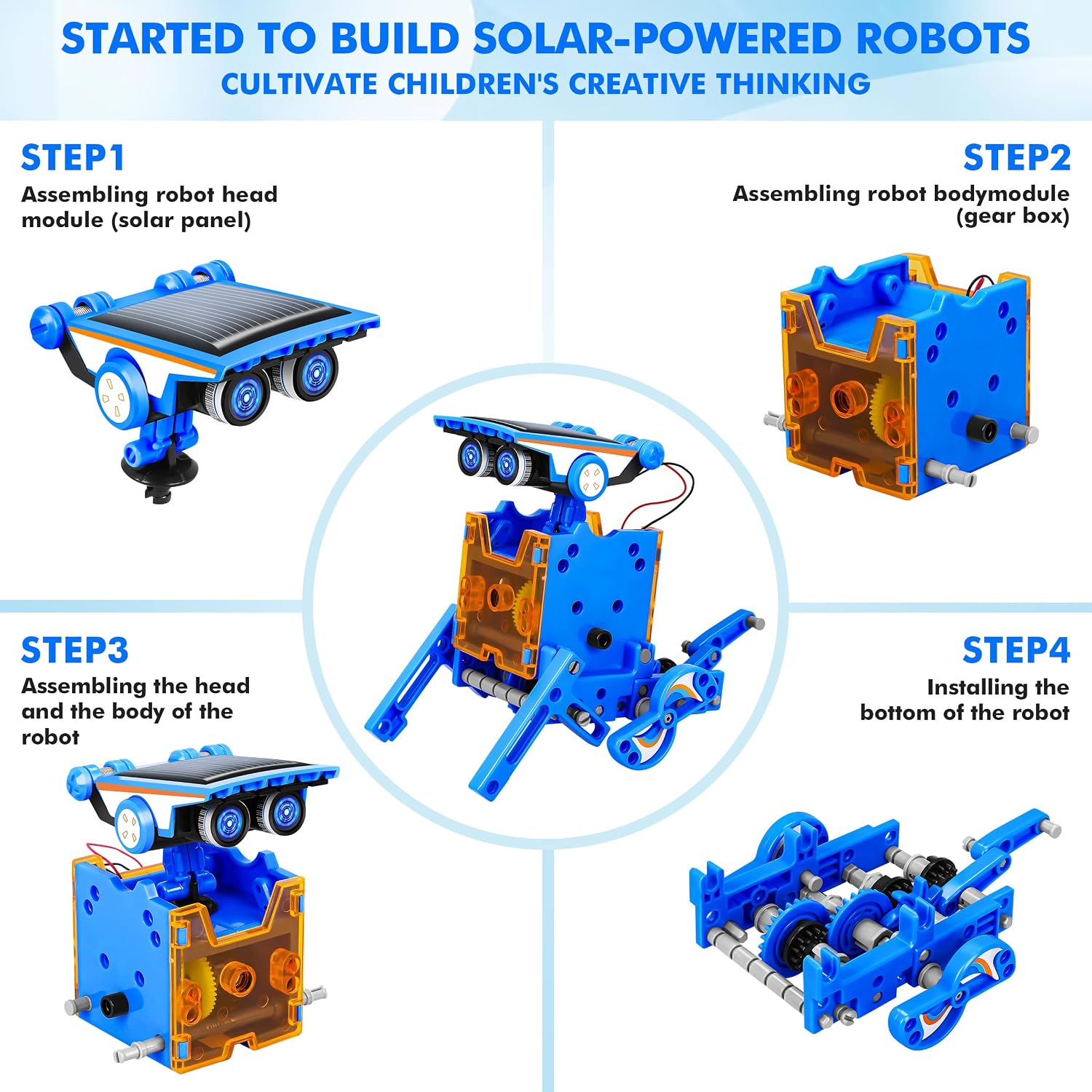 STEM 13-in-1 Education Solar Power Robots Toys for Boys Age 8+ , Educational Toy DIY Science Kits for Kids, Building Experiment Robotics Set Birthday Gifts for 8+ years old boys and girls . - Image 2