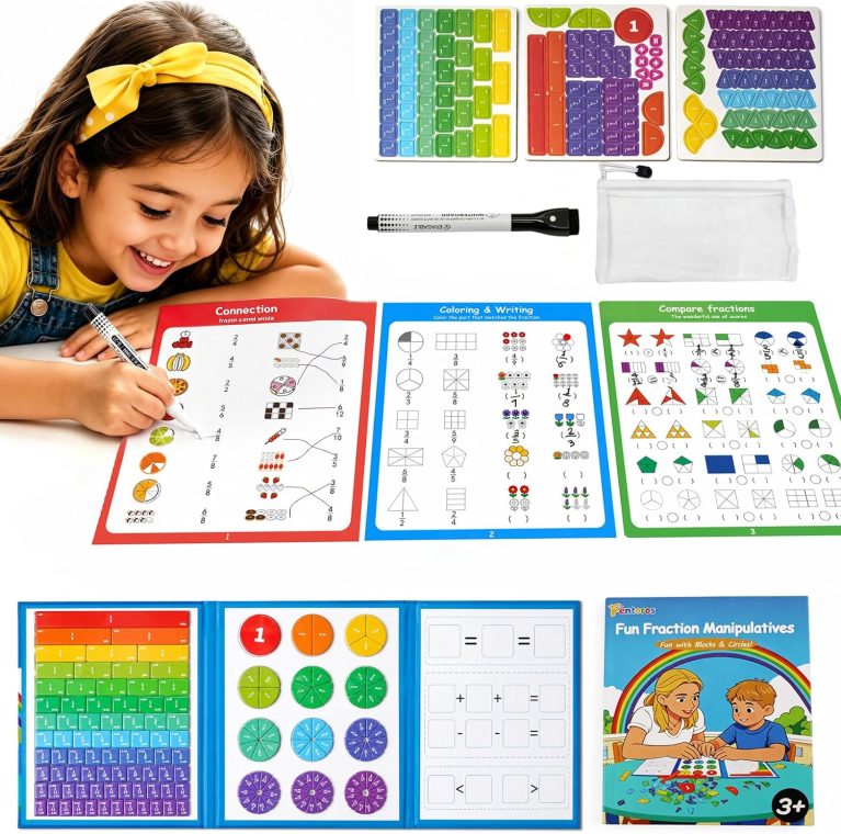 Magnetic Fraction Educational Puzzle & Homeschooling Math Manipulatives