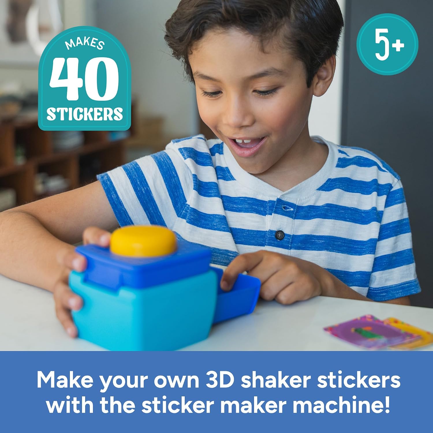 Educational Insights 3D Sticker Maker Kit - Arts and Crafts for Kids Ages 4-8, Make Your Own 3D Stickers, Sticker Making Machine, DIY Puffy Stickers for Kids, Mess-Free Toddler Craft Kit - Image 2