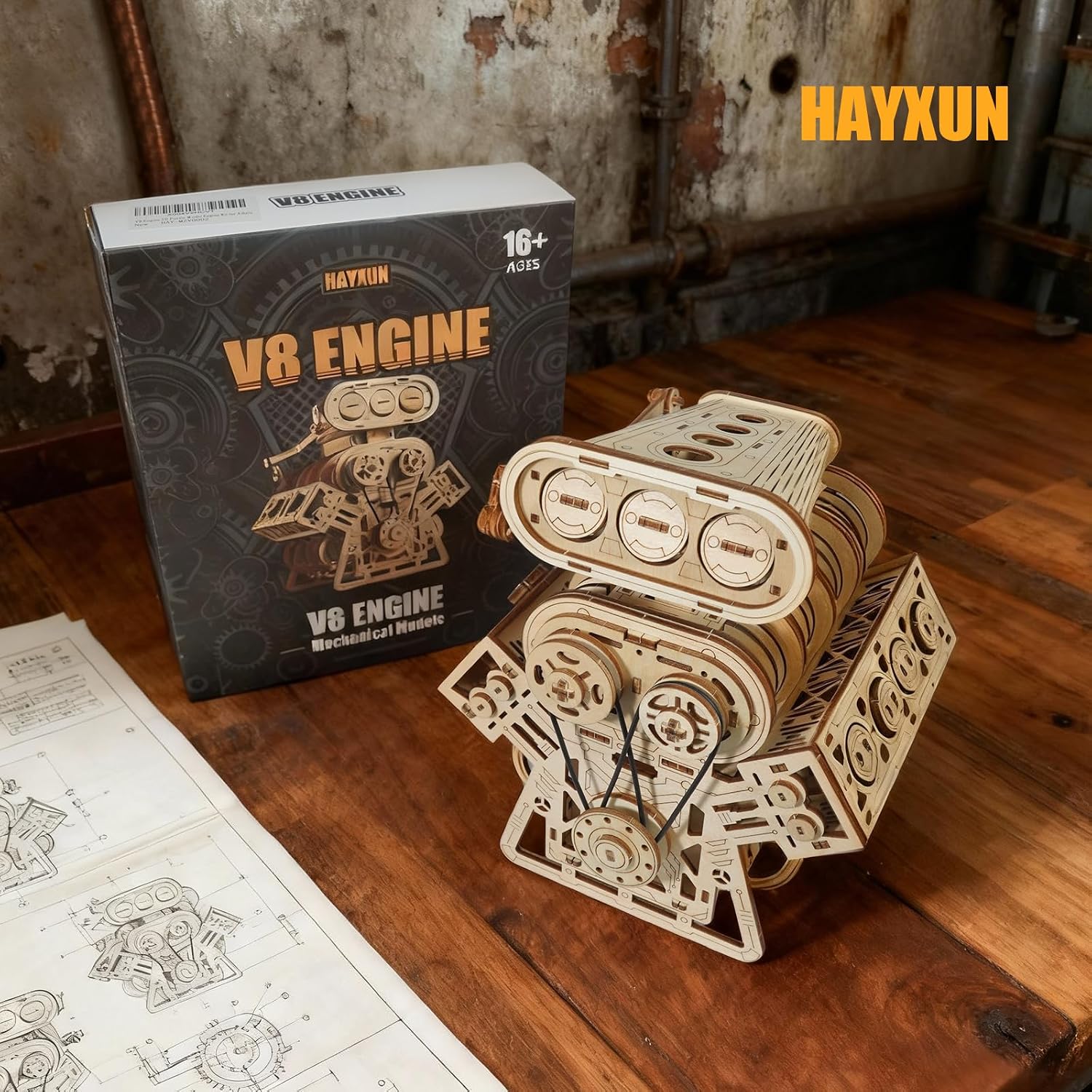 V8 Engine 3D Puzzle Model Engine Kit for Adult, 3D Puzzles for Adults - Image 7