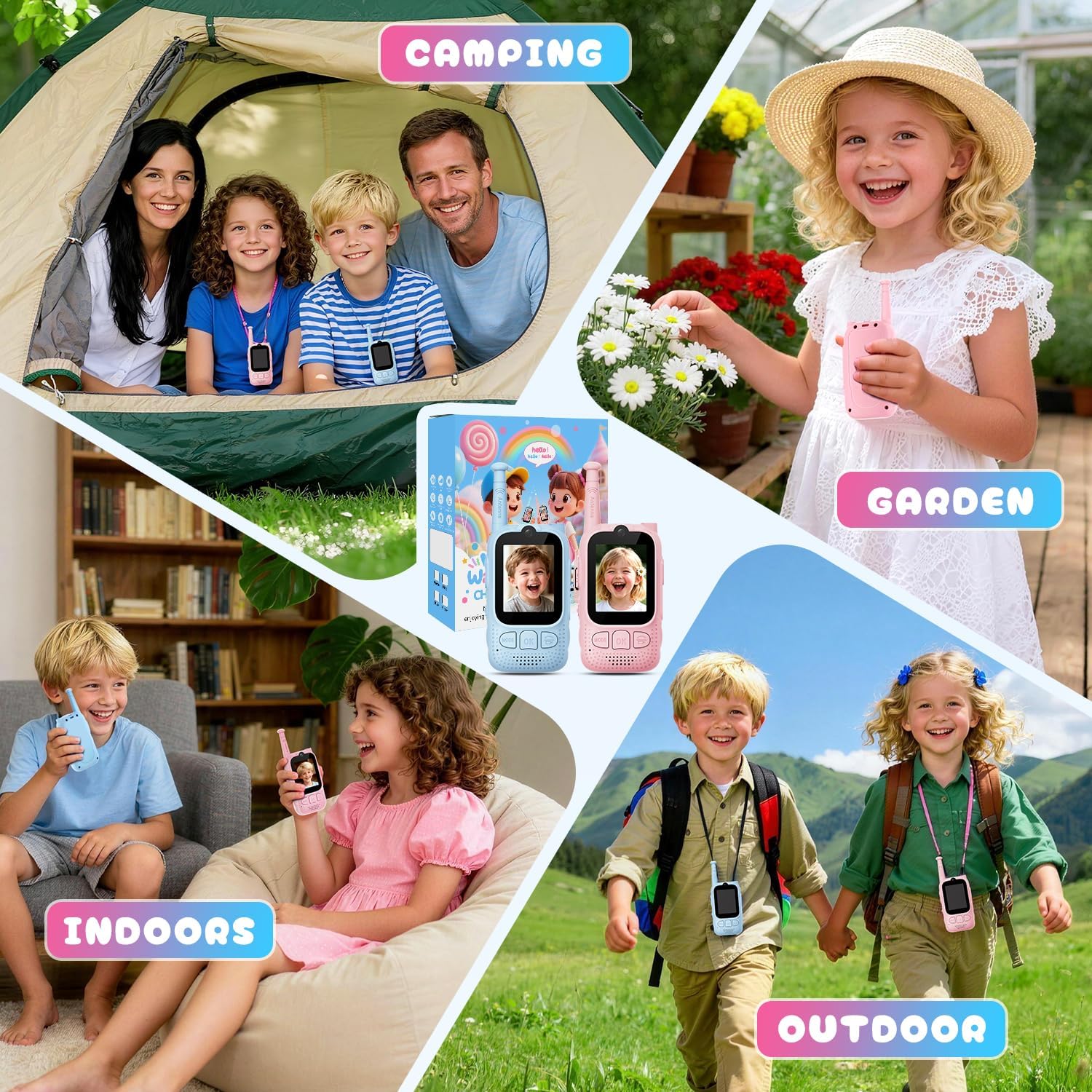 Kids Video Walkie Talkies, 2 Pack Facetime Wakey takey with Video for Kids - Image 9