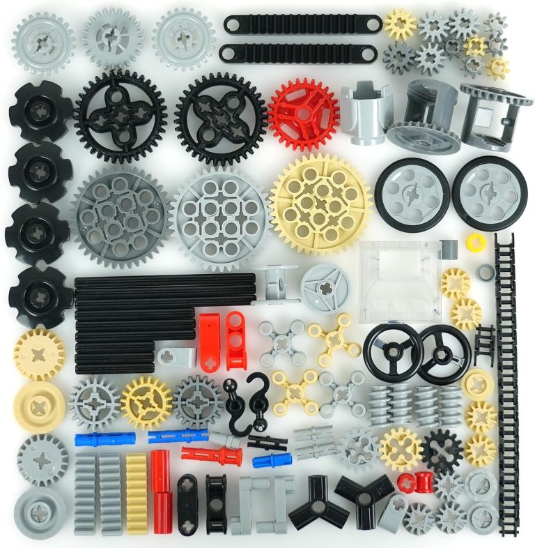 MALEKO Technical Gears Axles Set, 120+PCS MOC Car Building Block Parts