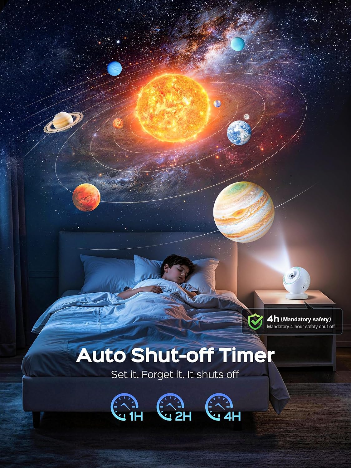 Galaxy Projector for Bedroom,29 Soothing Sounds Machine,16 HD Disc Ocean Ceiling Planetarium Star Night Light Projector,Remote Timer Bluetooth Speaker,Gifts for Boys & Girls,Sensory Product for Kids - Image 6