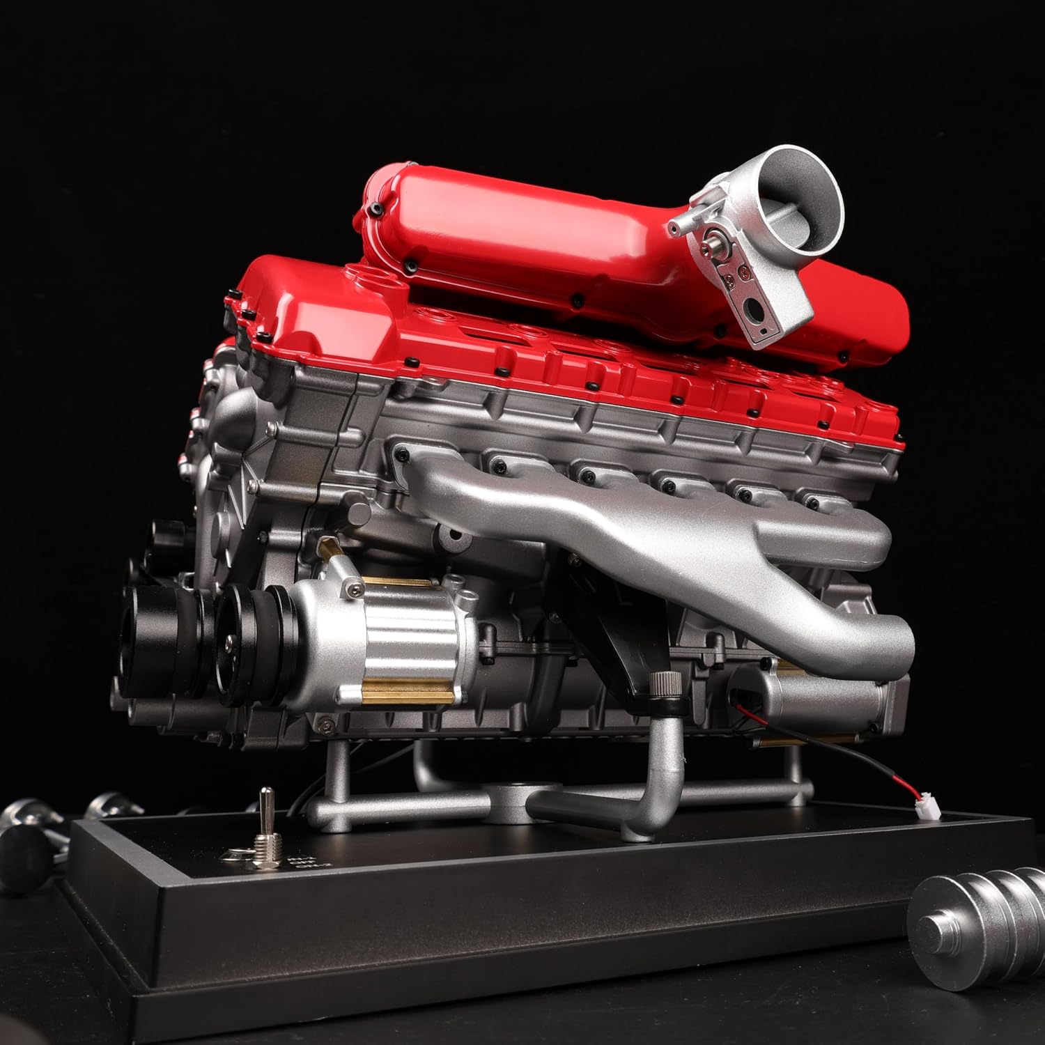 Metal V12 Engine Model Kit That Works 800+ PCS Metal Motorized 4-Stroke Engine with Electric Drive, DIY STEM Building Project & Educational Gift for Adults, and Car Enthusiasts - Image 6
