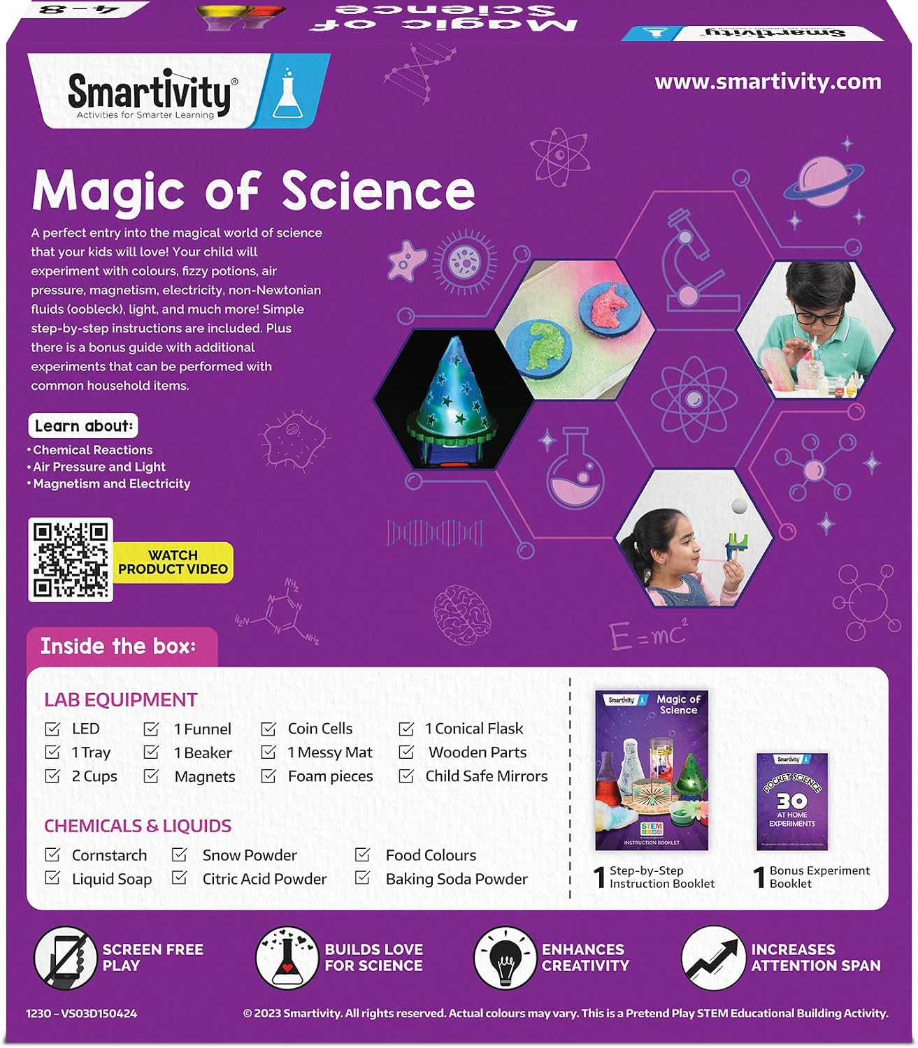 Smartivity Magic Science Kit for Kids Ages 4, 5, 6, 7, 8 Years | 50+ Amazing Science Experiments I Birthday Gifts for Boys & Girls | I Educational Toy for Kids Age 4-8 Years Old - Image 7