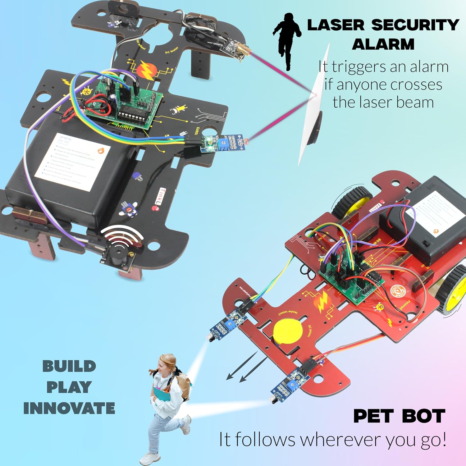 ButterflyEdufields 40in1 STEM Robotics Kits for Kids 8-12 Years | DIY Robots Projects for Kids with Electronics Board & Sensors | Best Educational Homeschooling Gift for 8 10 12 Years | 100+ Parts - Image 3