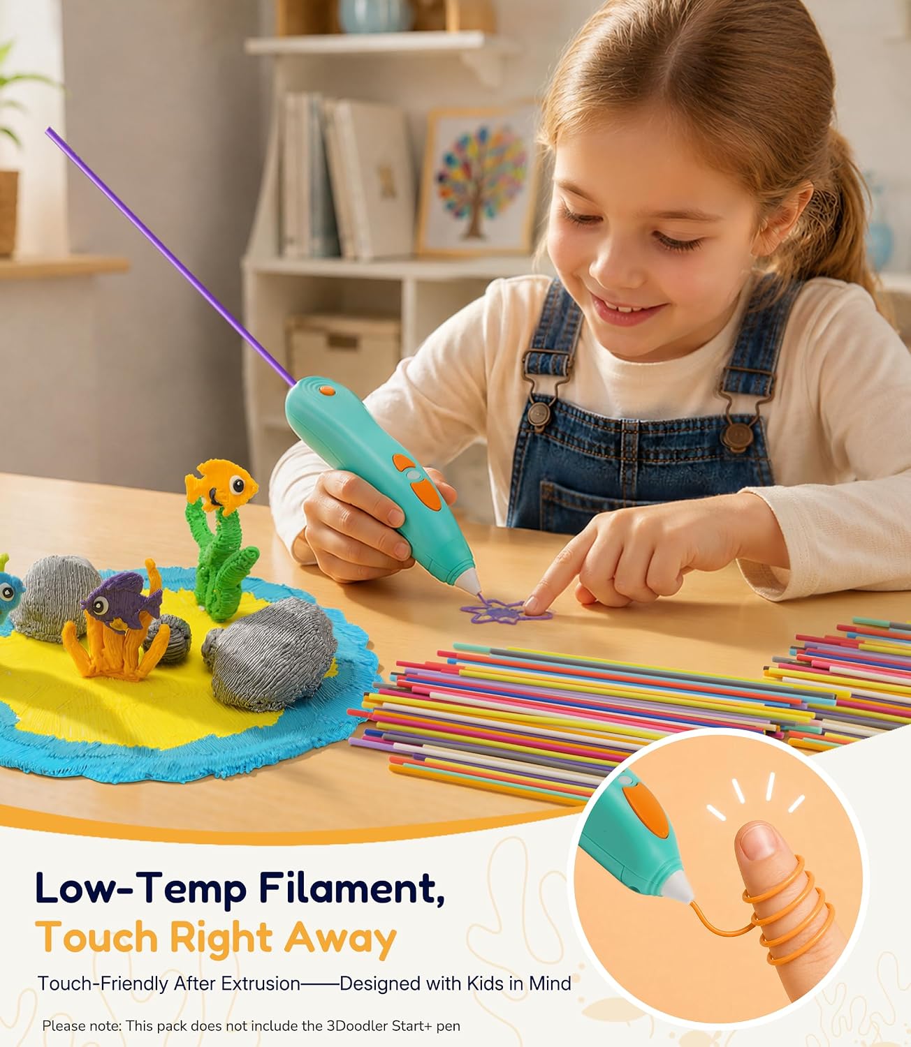 3D Pen Filament Compatible with 3Doodler Start+,2.5mm PCL Refills Pack - Image 4