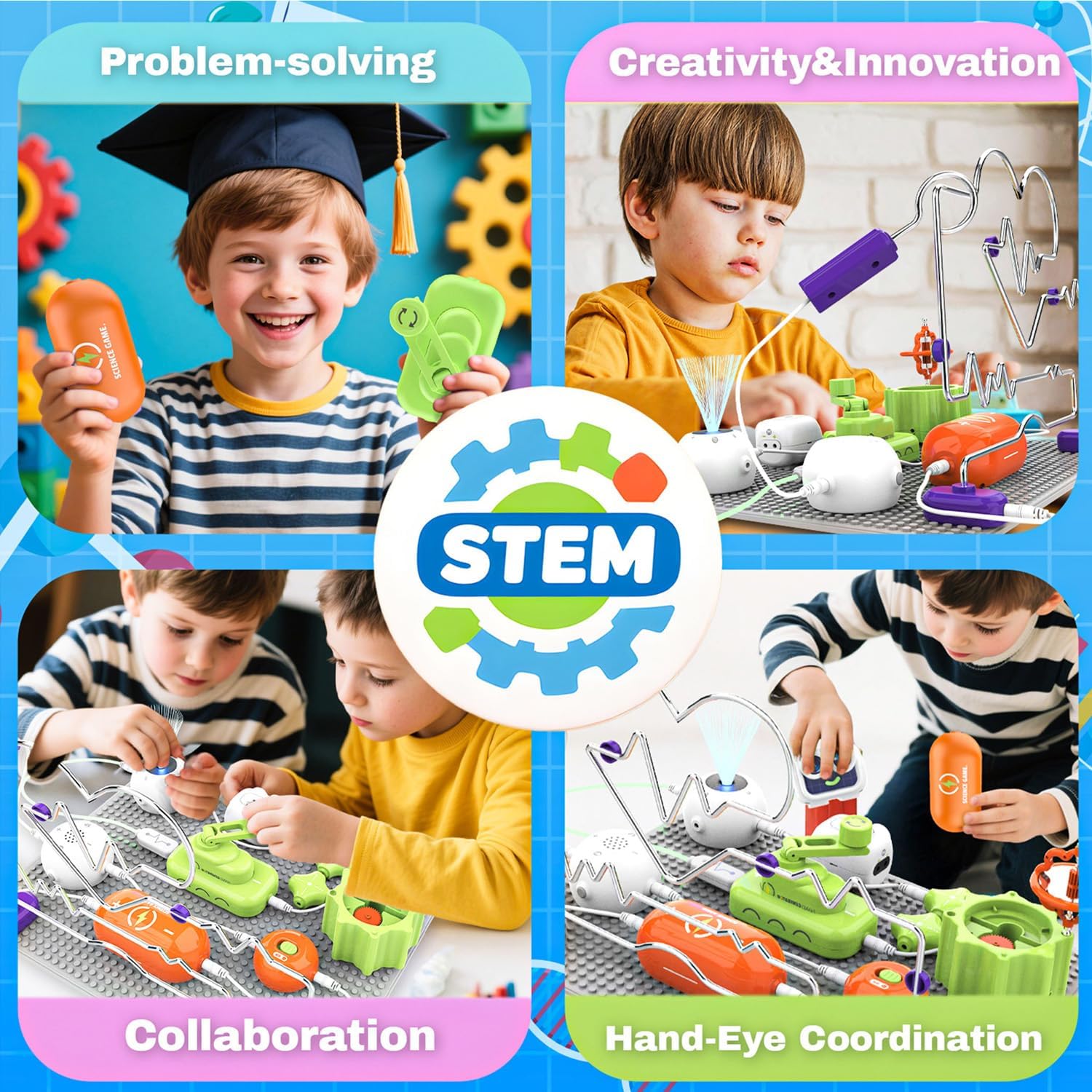 SMILESSKIDDO Science Kits, Electronics STEM Toys, 300+ Projects 16 Parts - Image 3