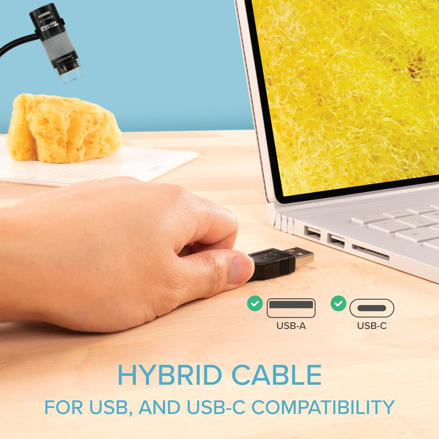 Plugable USB Digital Microscope 250x, 2MP Micro Camera with Flexible Arm Stand - Handheld USB & USB-C Microscope, Windows, Mac, ChromeOS, Linux, Android, iPad Compatible - Image 3