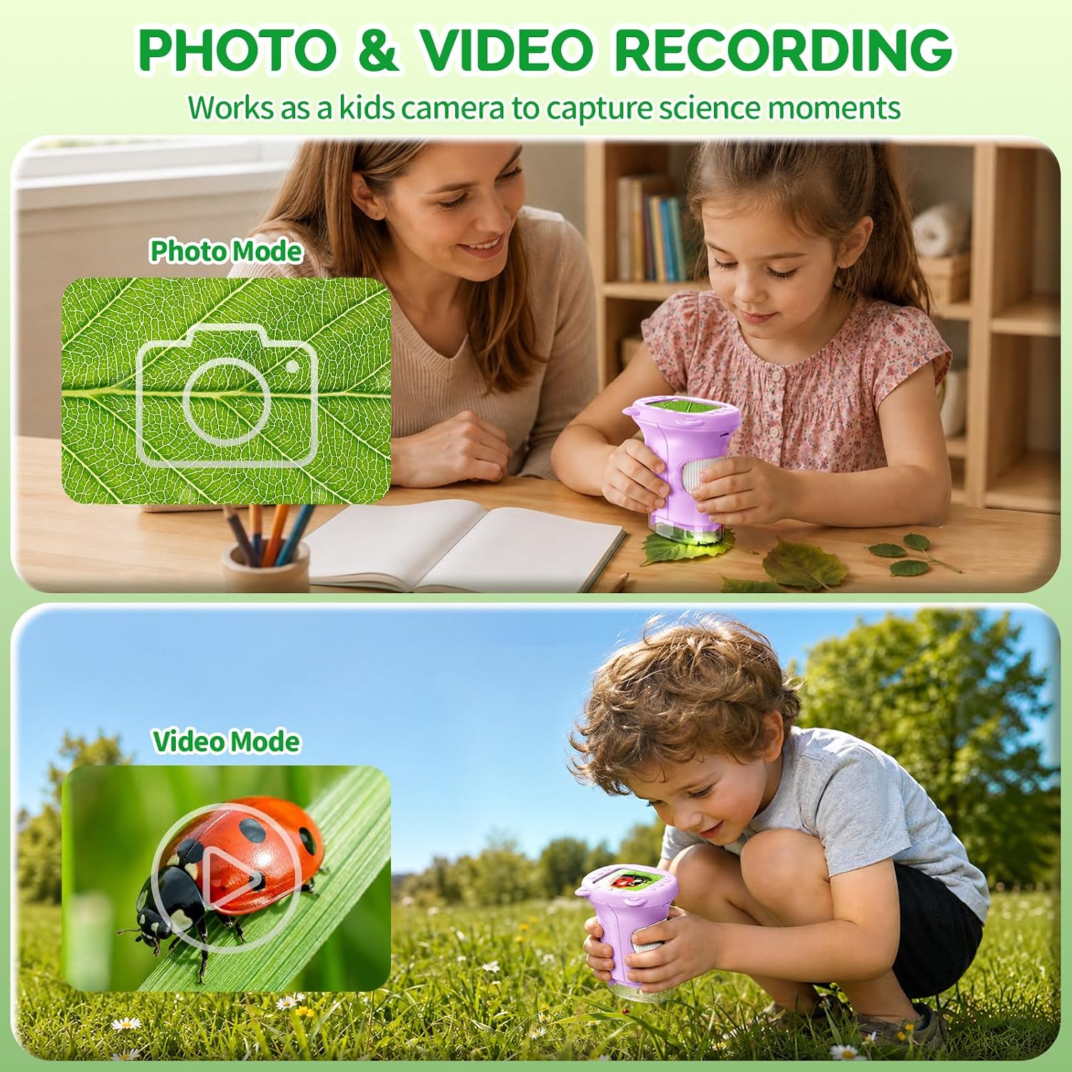 1000X Handheld Digital Microscope for Kids Explorer STEM Toys & Gifts - Image 4
