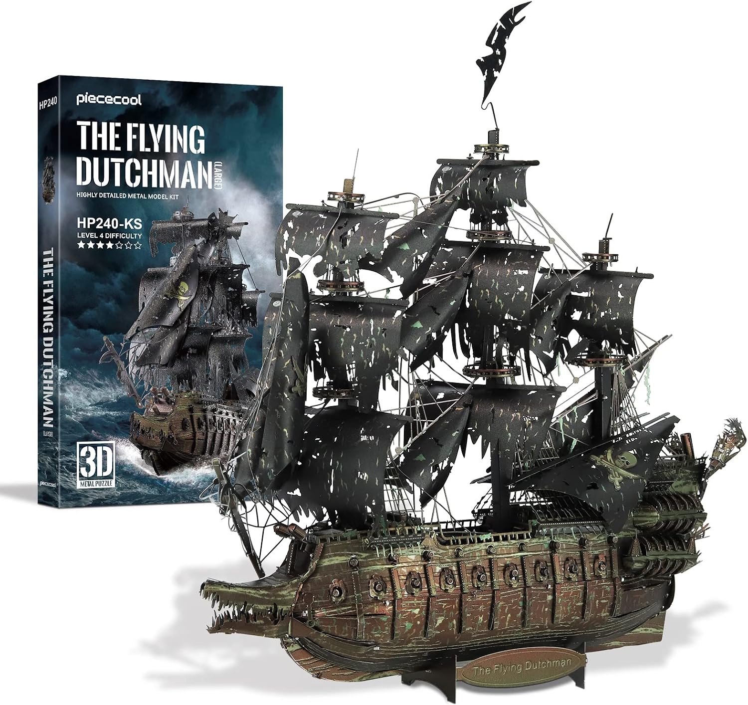 Piececool Metal 3D Puzzles for Adults, Flying Dutchman Pirate Ship Model Kits, 3D Watercraft Model Building Kit, DIY Craft Kits Difficult 3D Puzzles for Family Time, Great Christmas Birthday Gifts - Image 8