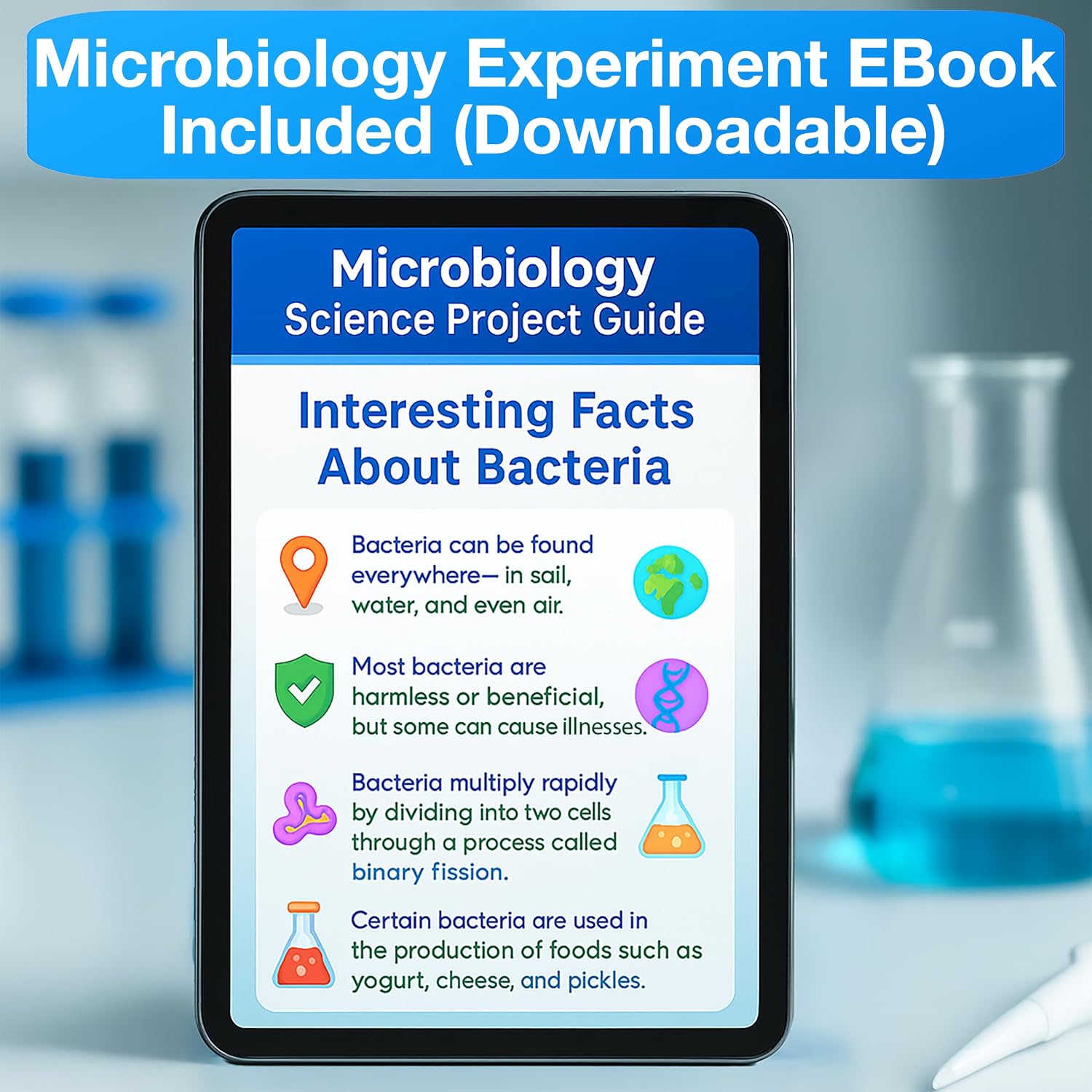 Evviva Sciences Microbiology Science Project Kit, Pre-Poured Agar Plates for Students, Agar Petri Dishes to Learn Microbiology, with Educational Experiment eBook - Image 6