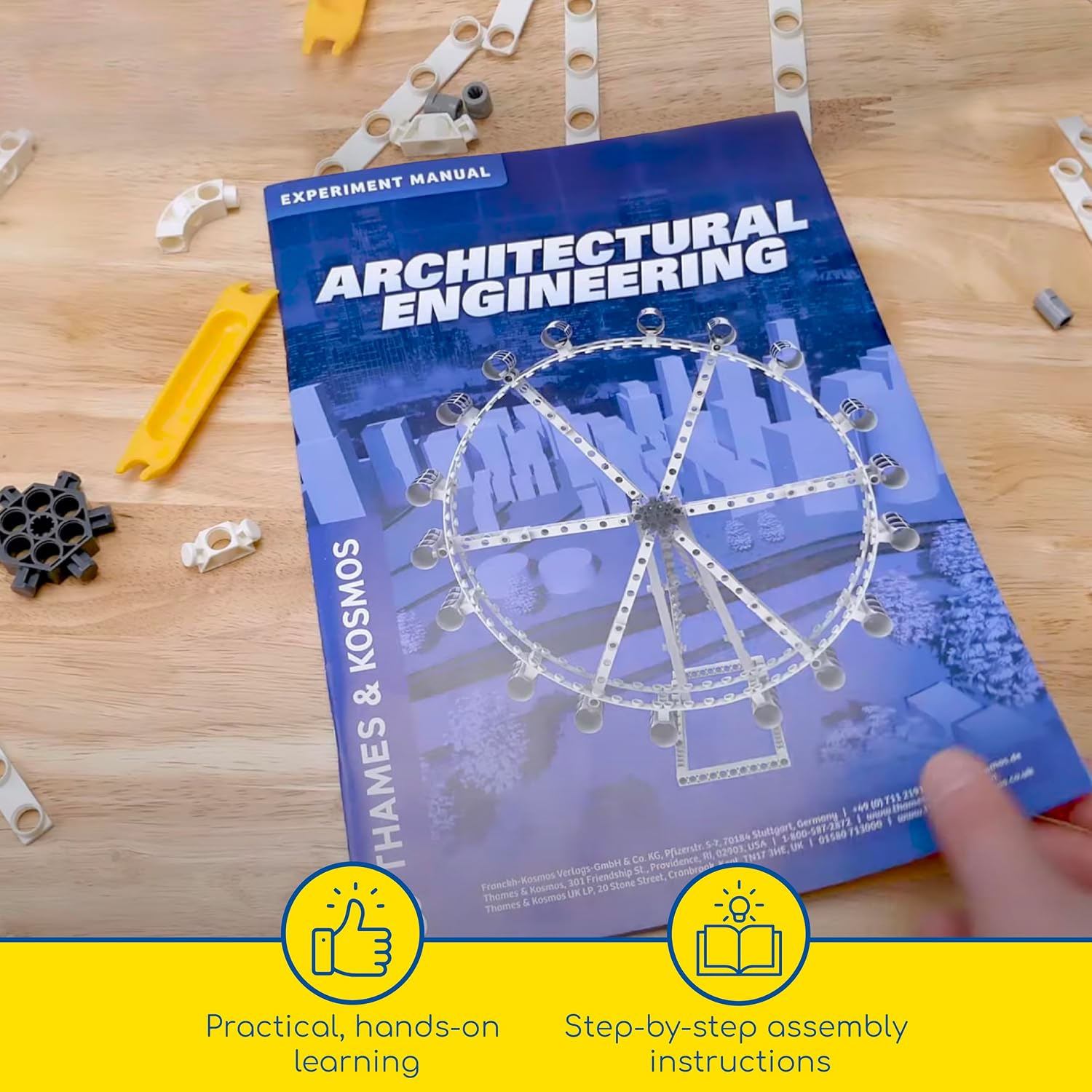 Thames & Kosmos Architectural Engineering | Science Experiment & Model Building Kit | Build 26 Models of Structures & Structural Elements | A Parents' Choice Gold Award Winner 14.6 Inches - Image 7