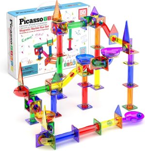 PicassoTiles 50 Piece Magnetic Marb...