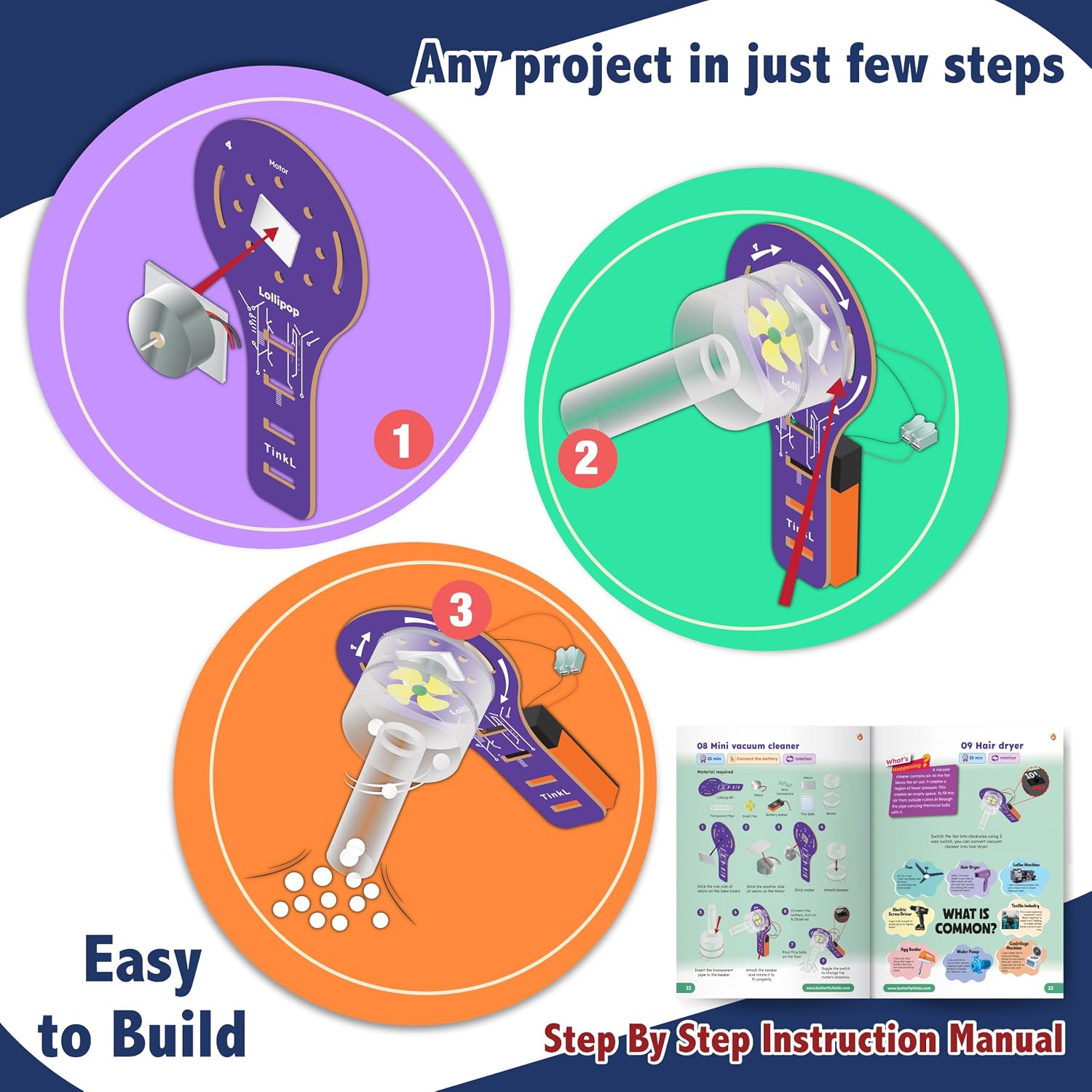 Butterfly EduFields 70+ STEM Robotic Projects Kit for Kids Age 8-10-12-14 - Image 4