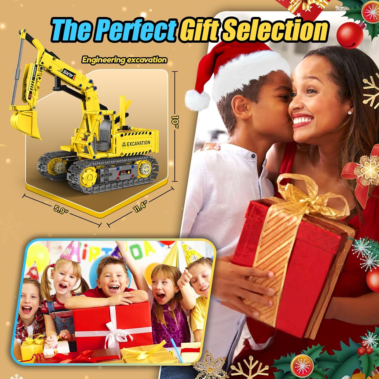 Robot Building Kits, 5-in-1 Stem Toys for Boys Age 8-14, APP & Remote Control Excavator Kids Construction Toys, Programmable Erector Sets, Educational Robotic Kit Gifts for Girls Boys (555 PCS) - Image 6