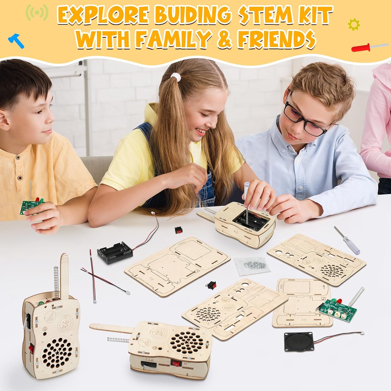 Stem Projects Walkie Talkies Toys for Boys Age 8-12 12-14 Science Kit - Image 4