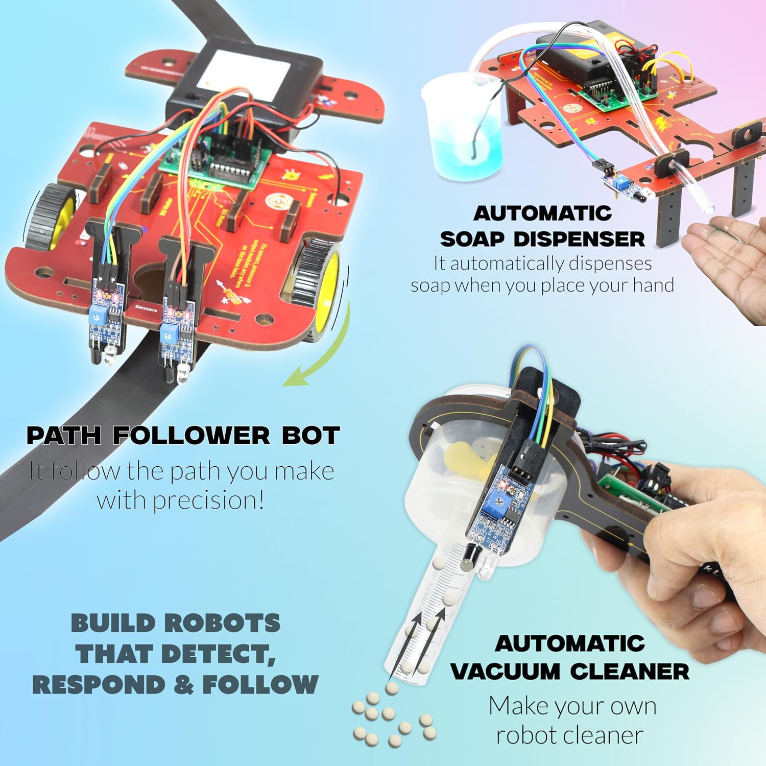ButterflyEdufields 40in1 STEM Robotics Kits for Kids 8-12 Years | DIY Robots Projects for Kids with Electronics Board & Sensors | Best Educational Homeschooling Gift for 8 10 12 Years | 100+ Parts - Image 2