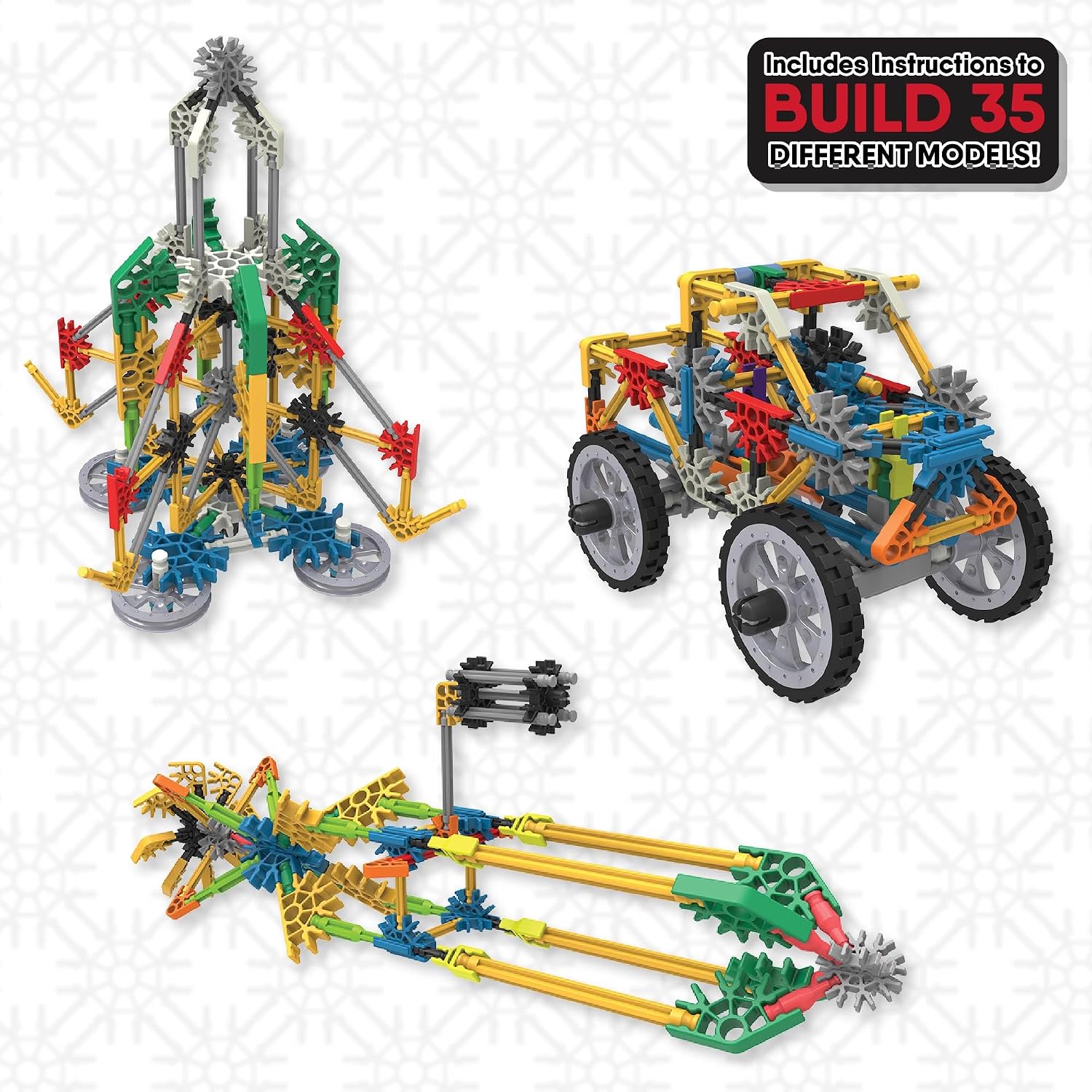 K'NEX - Adventure Wheels Building Set - 480 Pieces‚ STEM Building, Creative Construction Set‚ Ages 7+ - Amazon Exclusive - Image 3