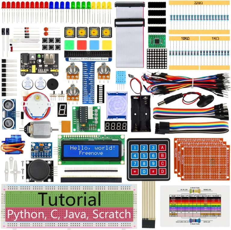 Freenove Ultimate Starter Kit for Raspberry Pi 5 4 Zero 2 W (NOT Included)
