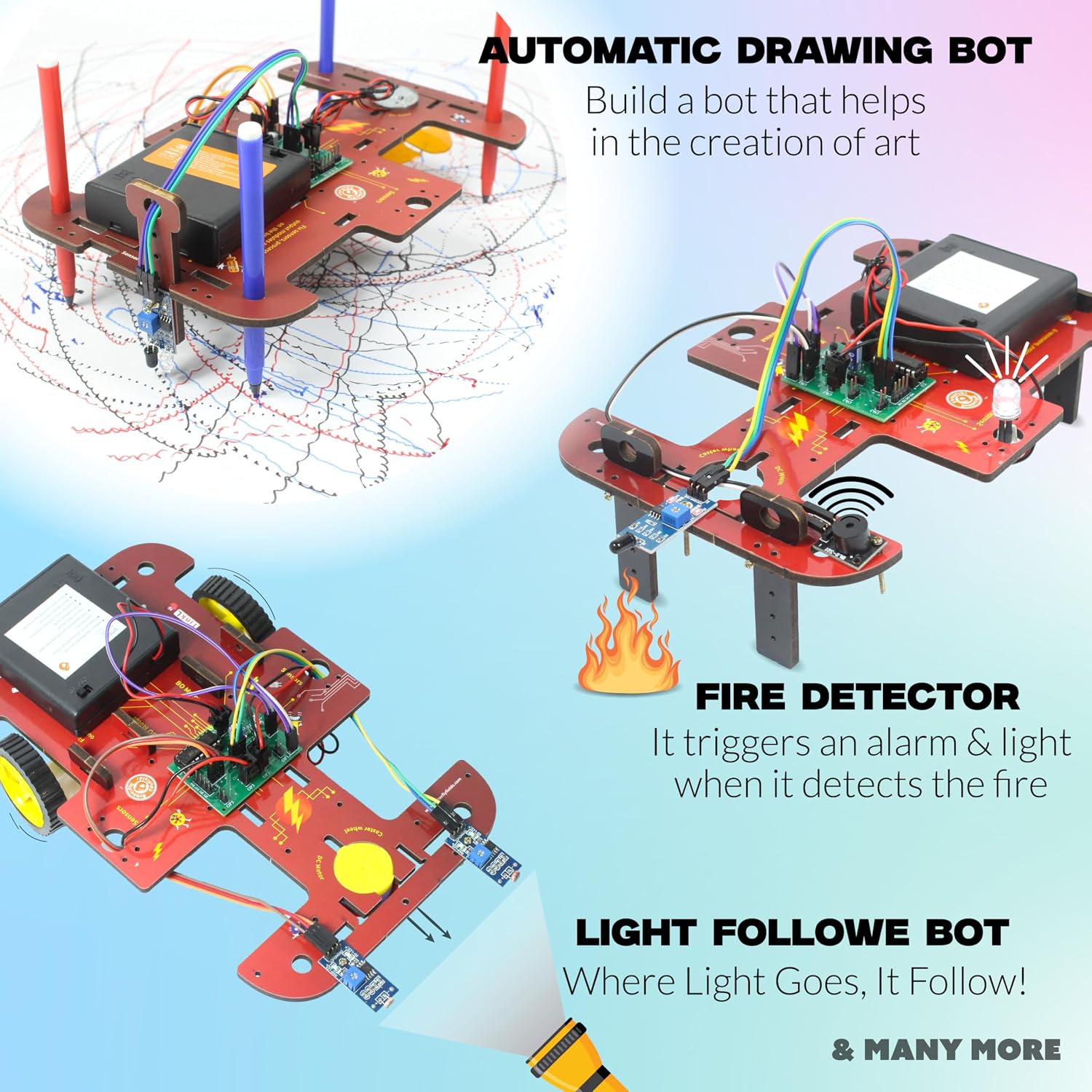 ButterflyEdufields 40in1 STEM Robotics Kits for Kids 8-12 Years | DIY Robots Projects for Kids with Electronics Board & Sensors | Best Educational Homeschooling Gift for 8 10 12 Years | 100+ Parts - Image 4
