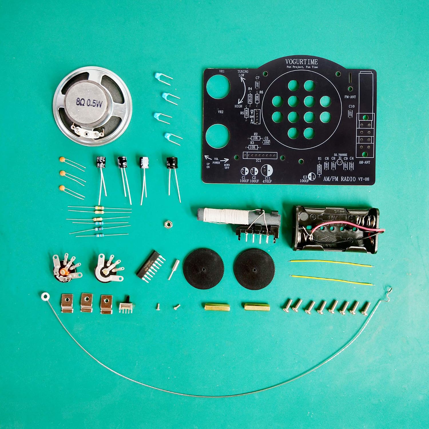 AM FM Radio Kit Soldering Project Kit for Learning Practicing Teaching Electronics, Great STEM Project and Gift, New Version - Image 2
