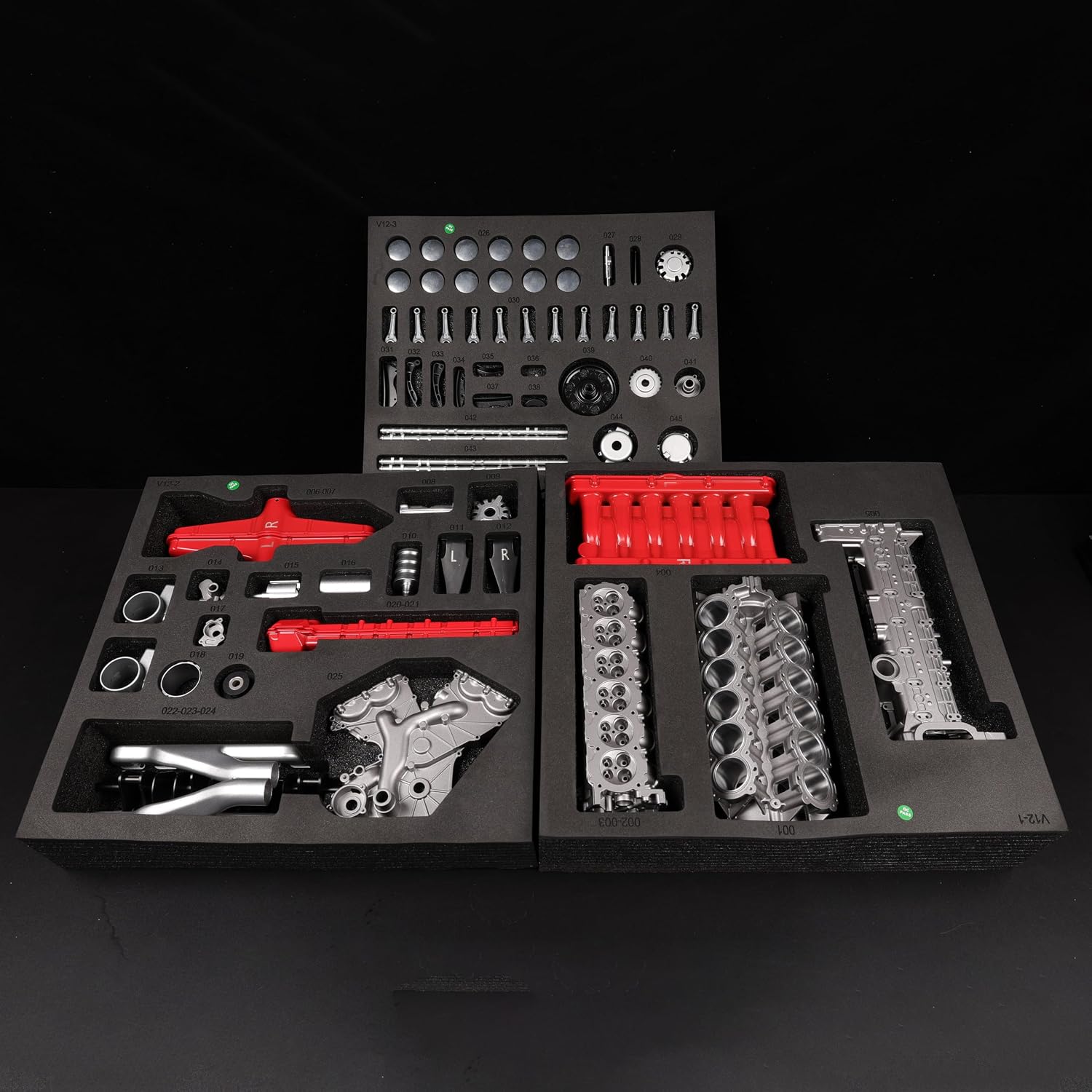 Metal V12 Engine Model Kit That Works 800+ PCS Metal Motorized 4-Stroke Engine with Electric Drive, DIY STEM Building Project & Educational Gift for Adults, and Car Enthusiasts - Image 9