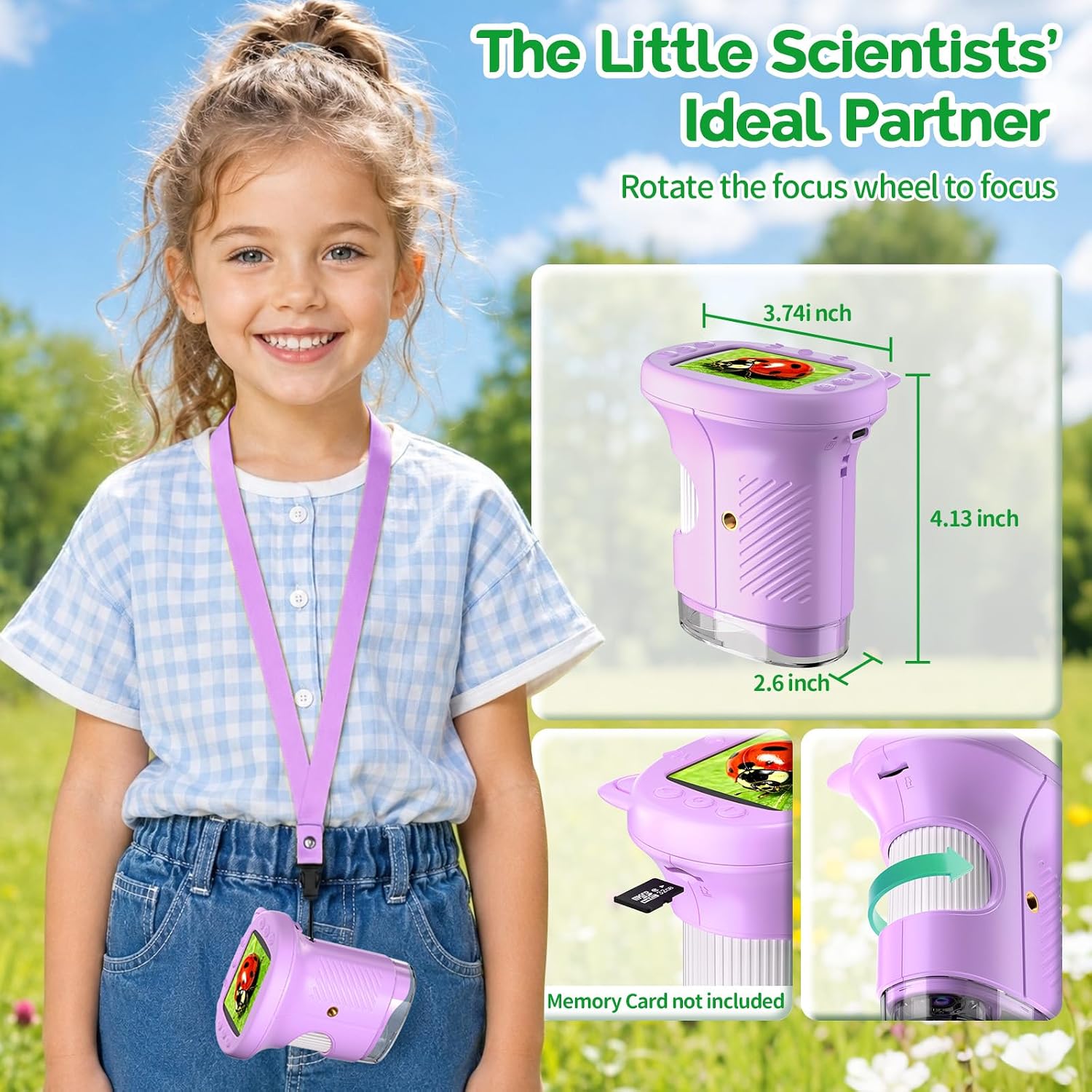 1000X Handheld Digital Microscope for Kids Explorer STEM Toys & Gifts - Image 5